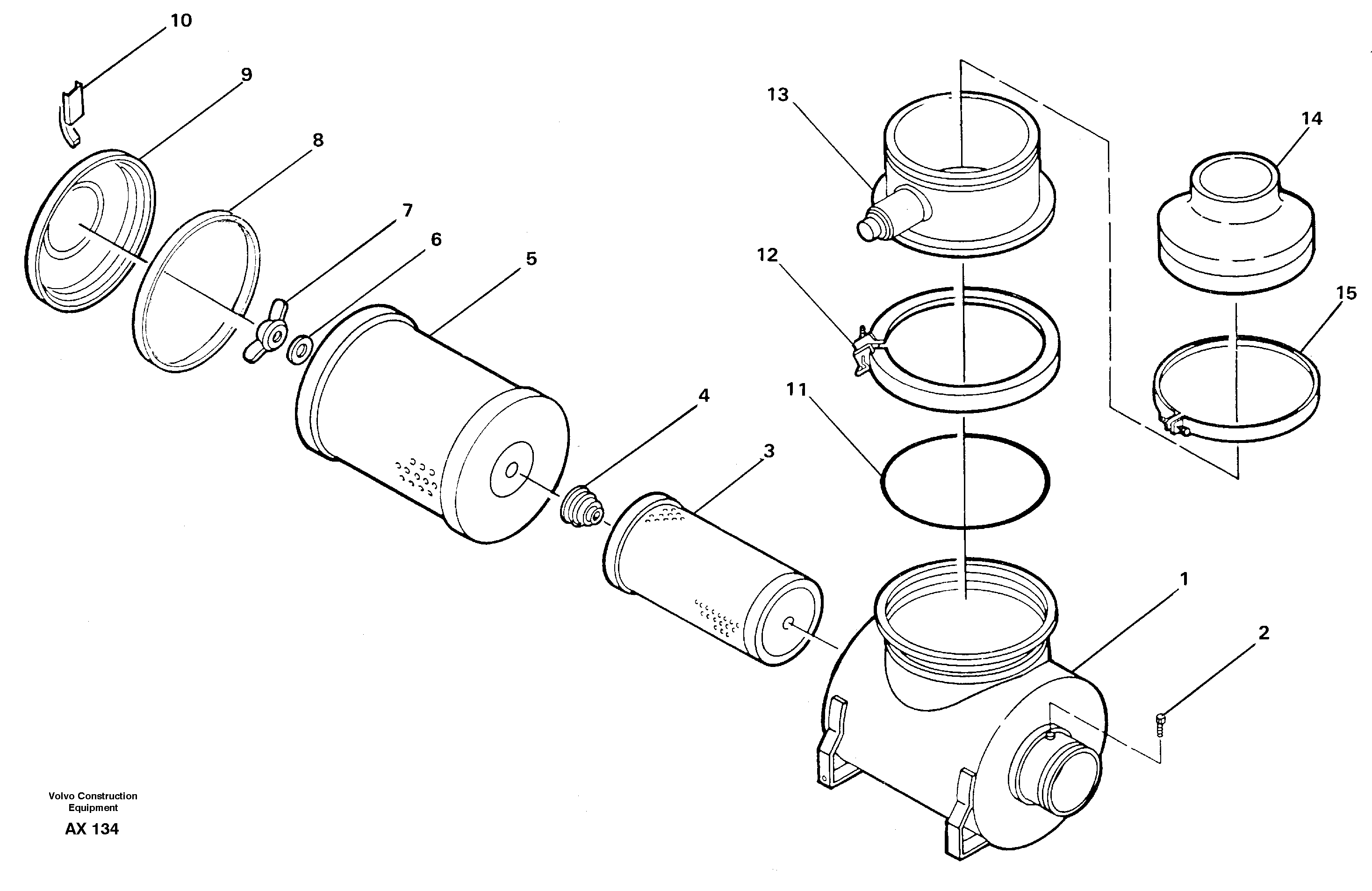 Air filter — volvo parts diagram