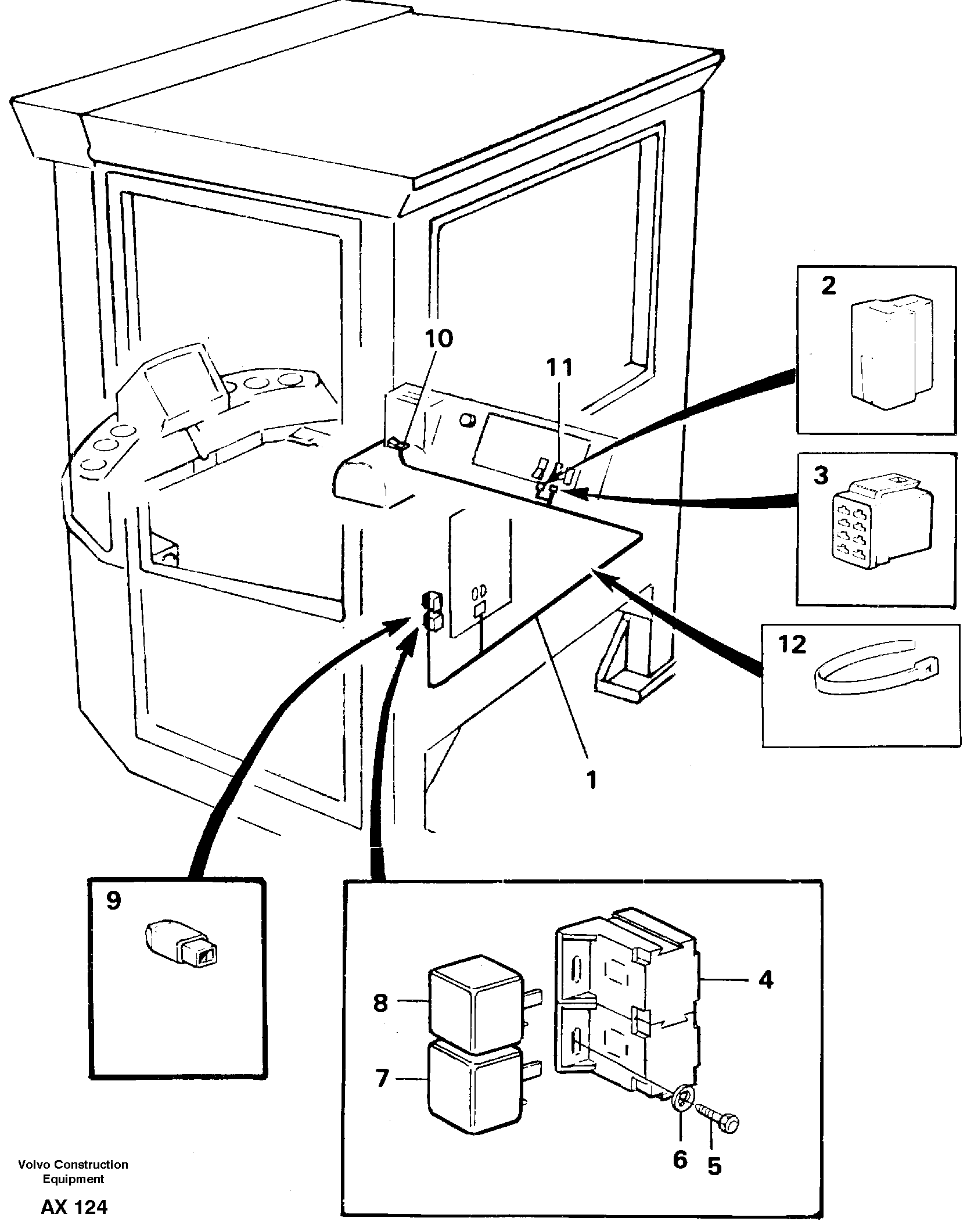 Cable harness for forward and rear.  92770 — volvo parts diagram