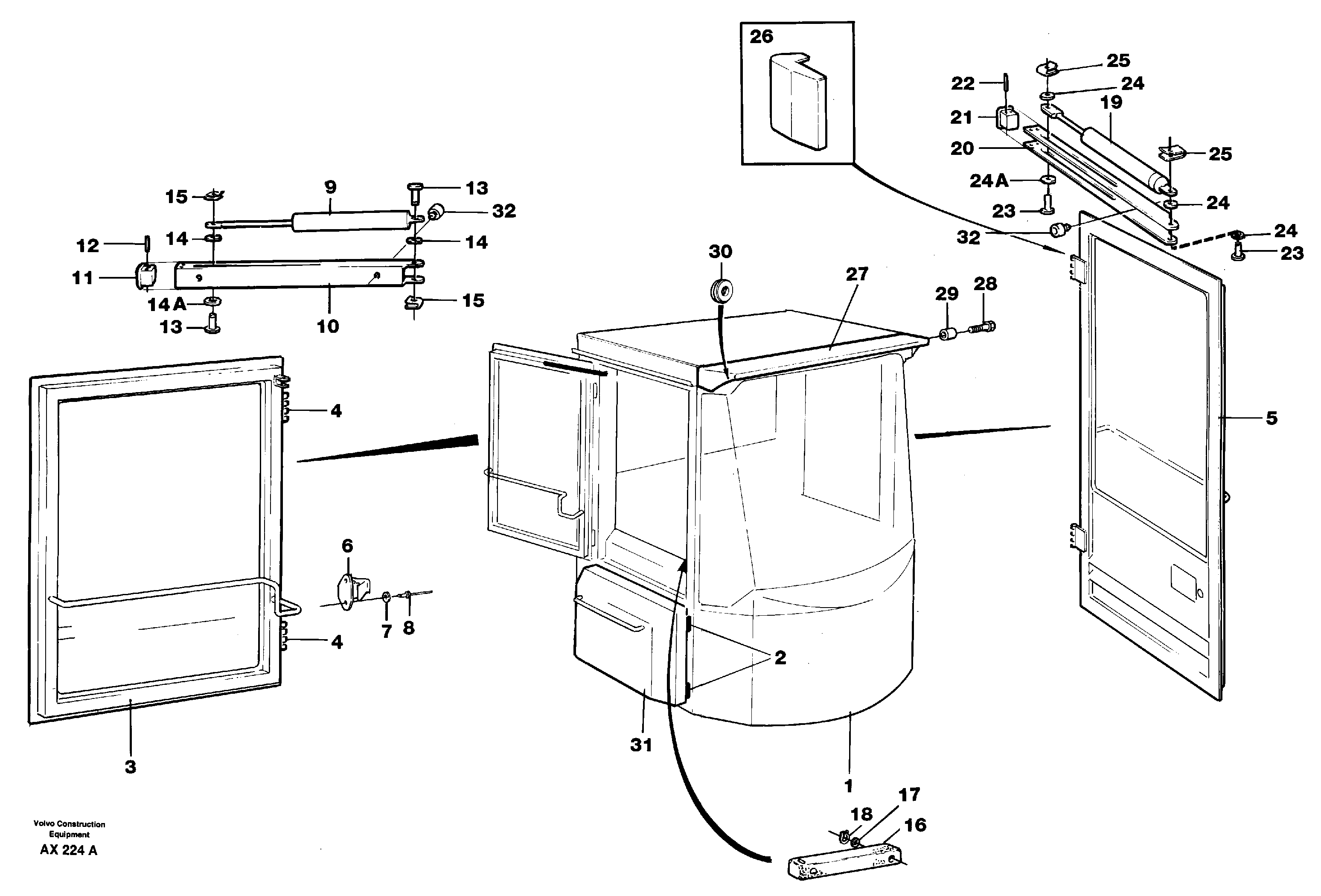 Cab body — volvo parts diagram