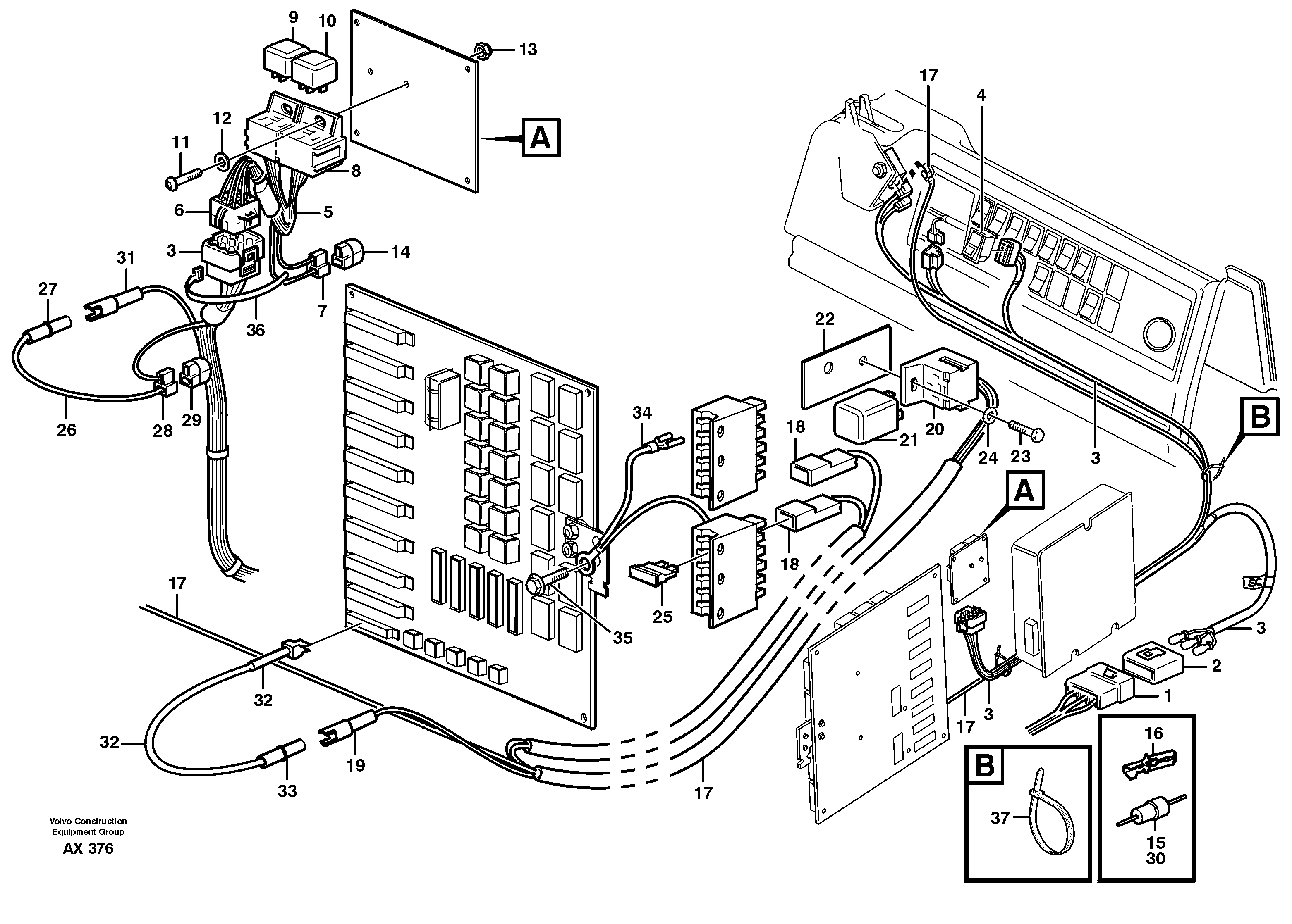 Cable harness, air conditioning.  CAB 60404 - — volvo parts diagram