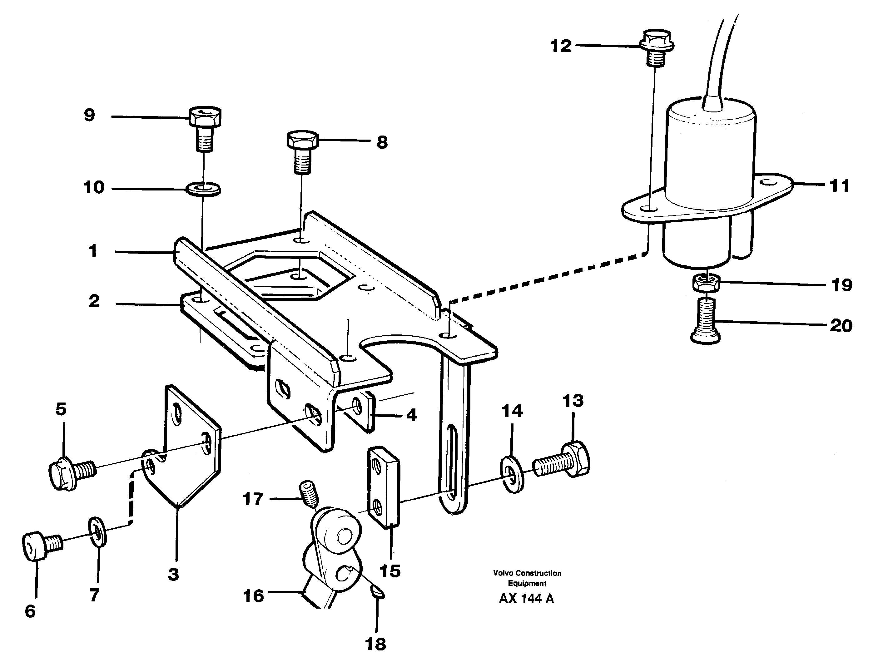 Stop control  SER NO - 60364, 31707 SER NO - 68059 — volvo parts diagram
