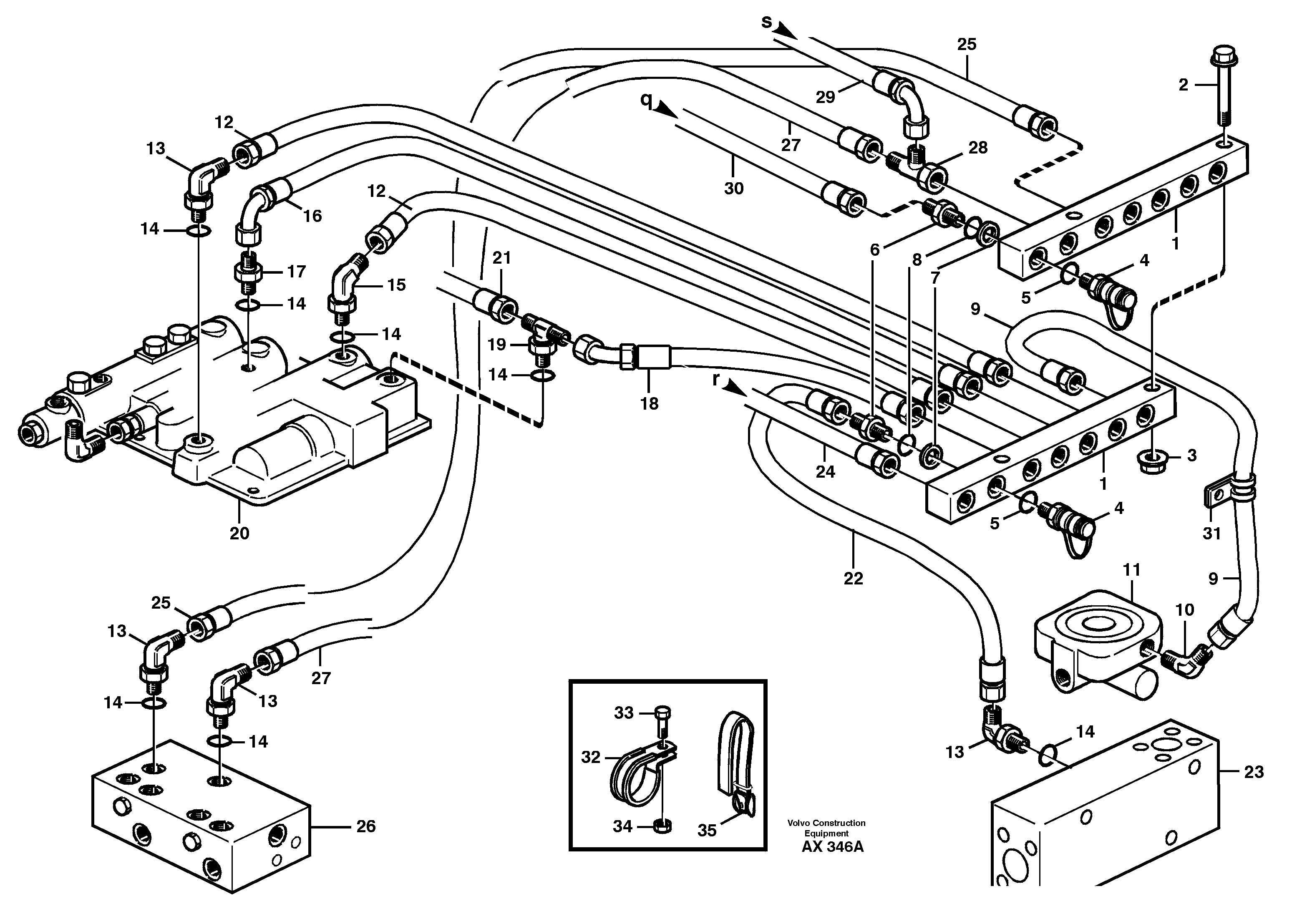 Testing nipples — volvo parts diagram