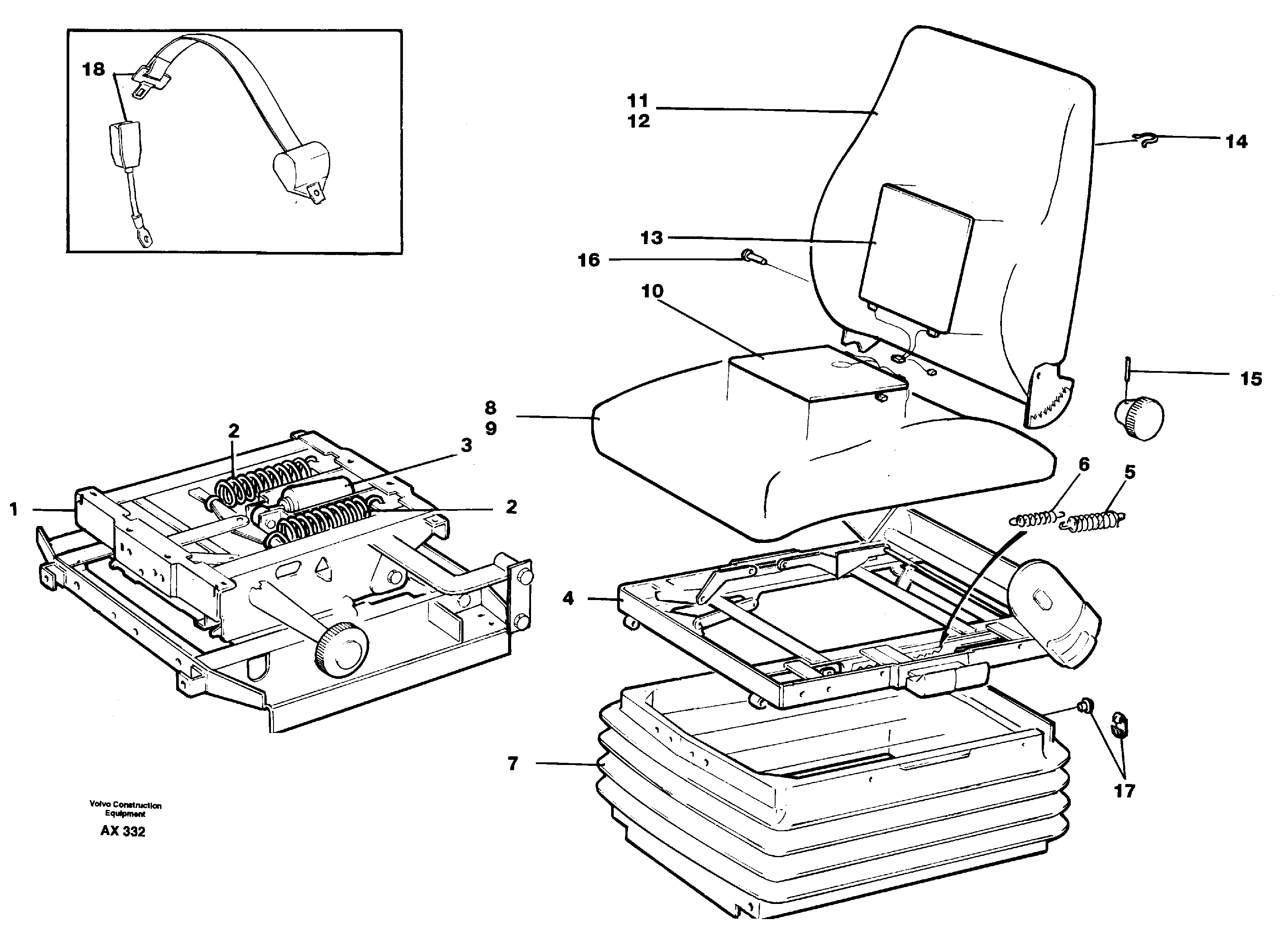 Operator seat Isri  94903 — volvo parts diagram