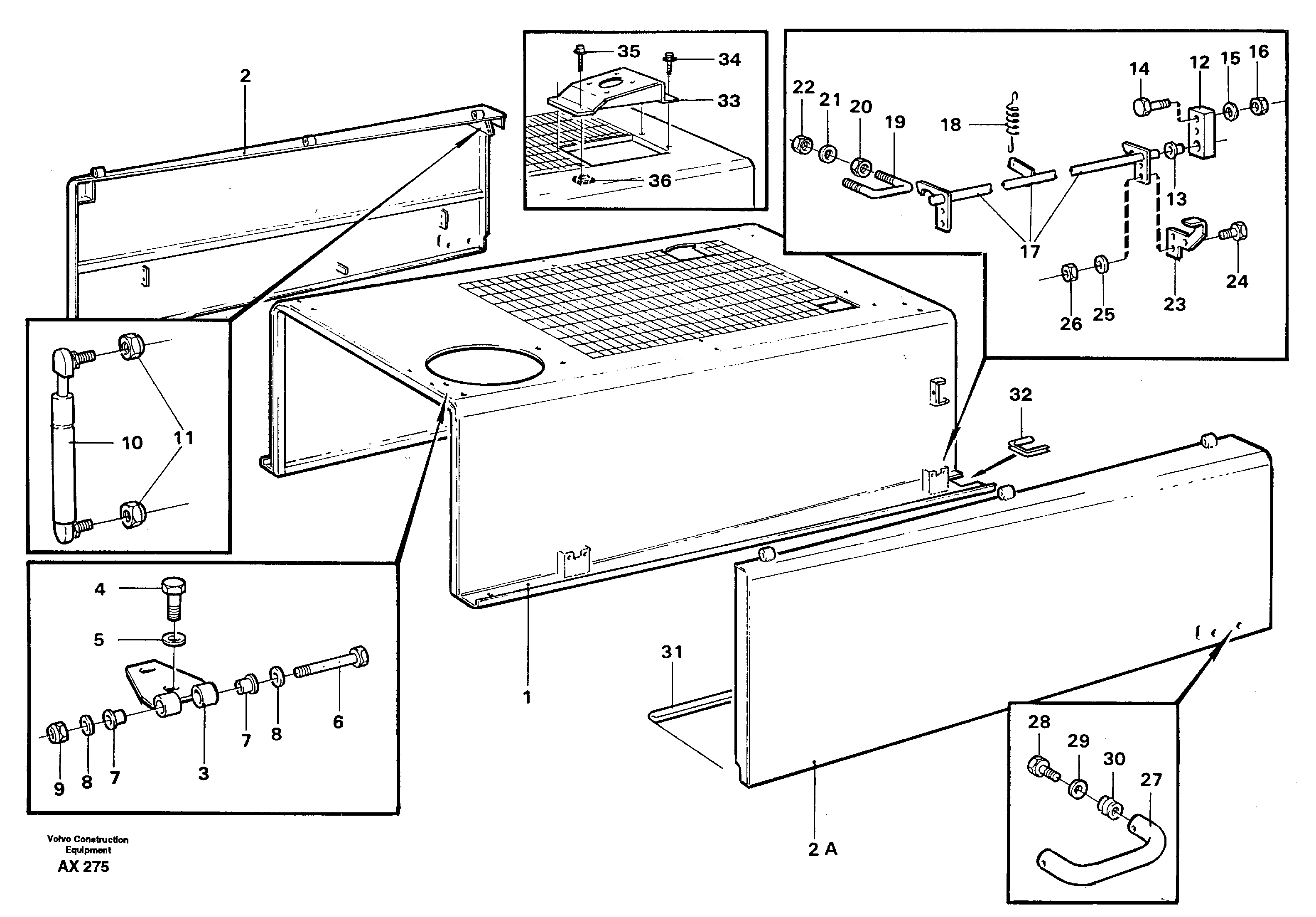 Engine cover — volvo parts diagram