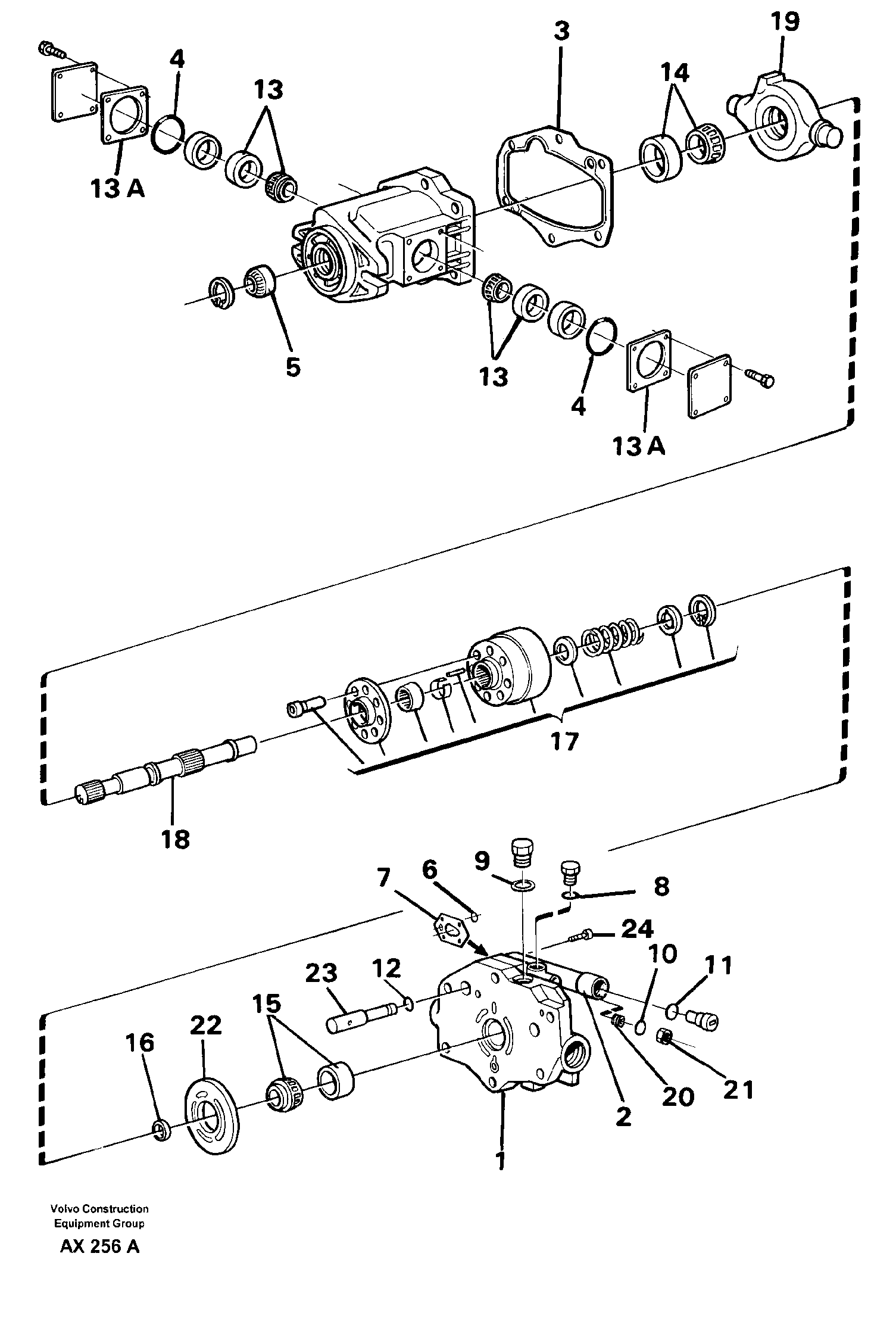Hydraulic pump — volvo parts diagram