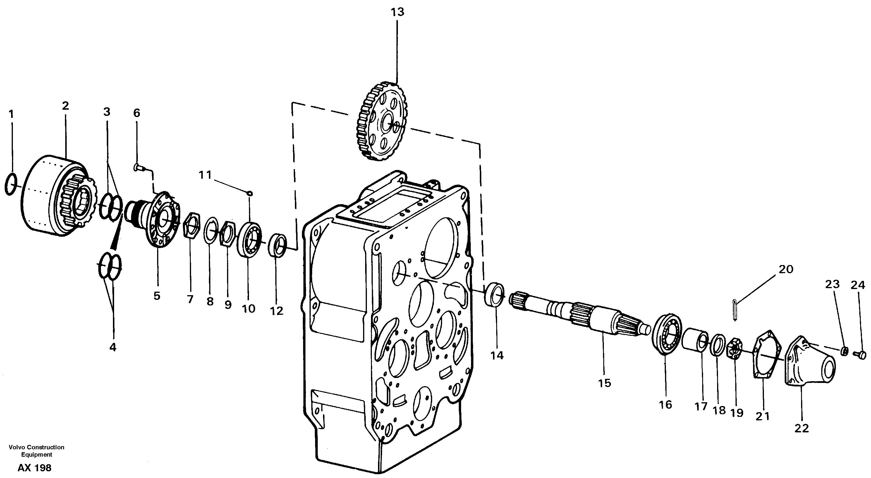 Reverse shaft — volvo parts diagram