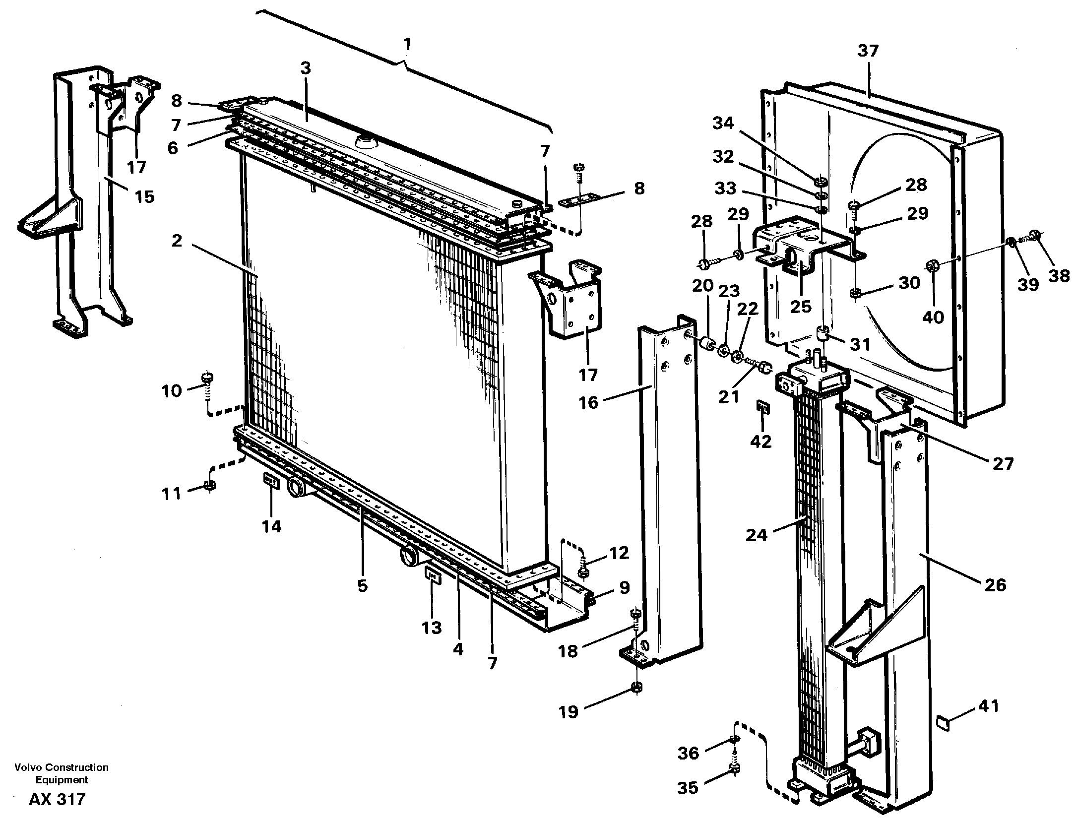 Radiator — volvo parts diagram