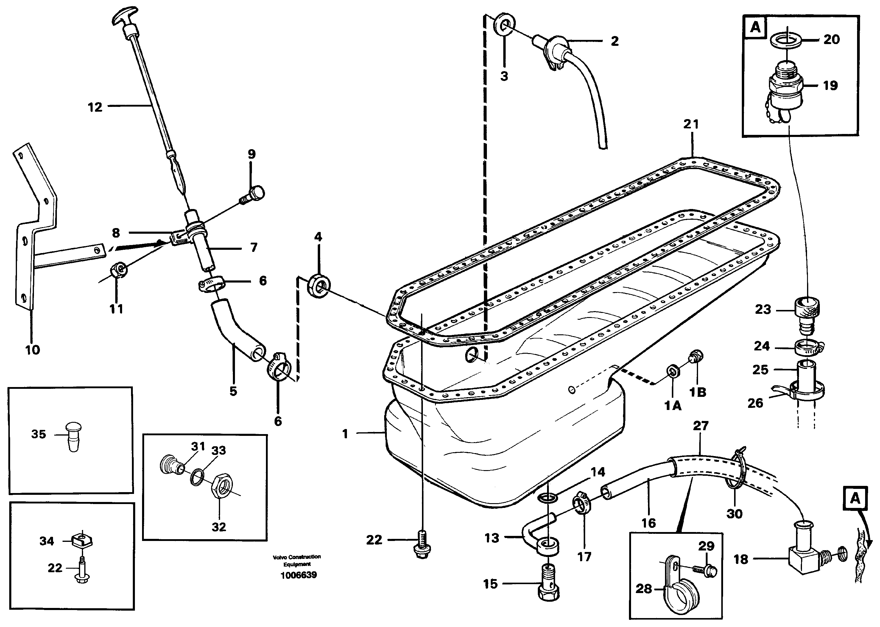 Oil sump — volvo parts diagram