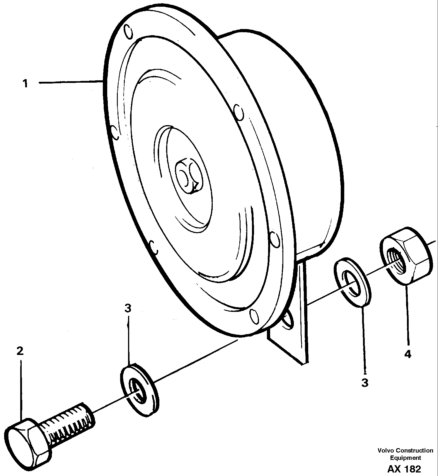 Compressor horn — volvo parts diagram