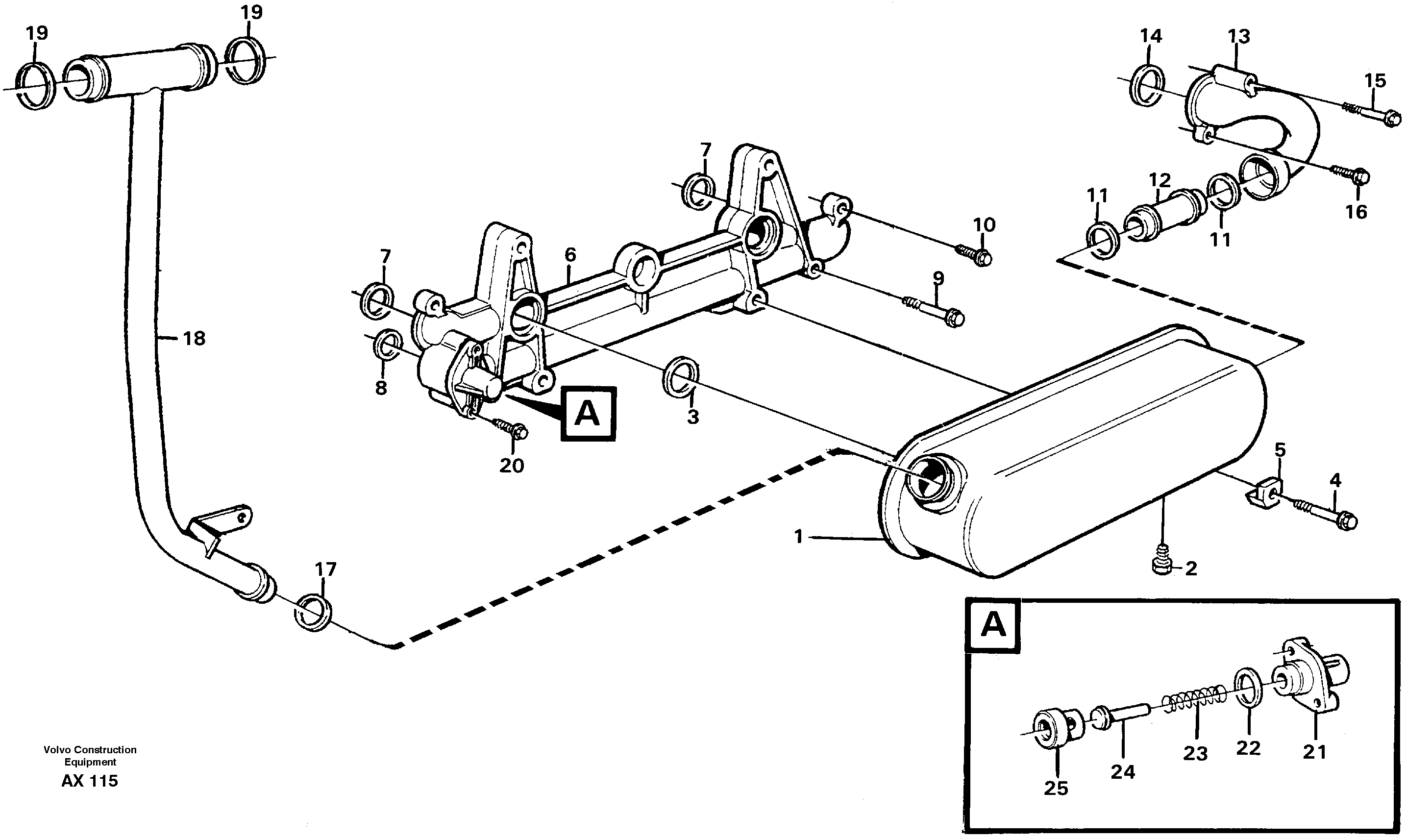 Oil cooler — volvo parts diagram