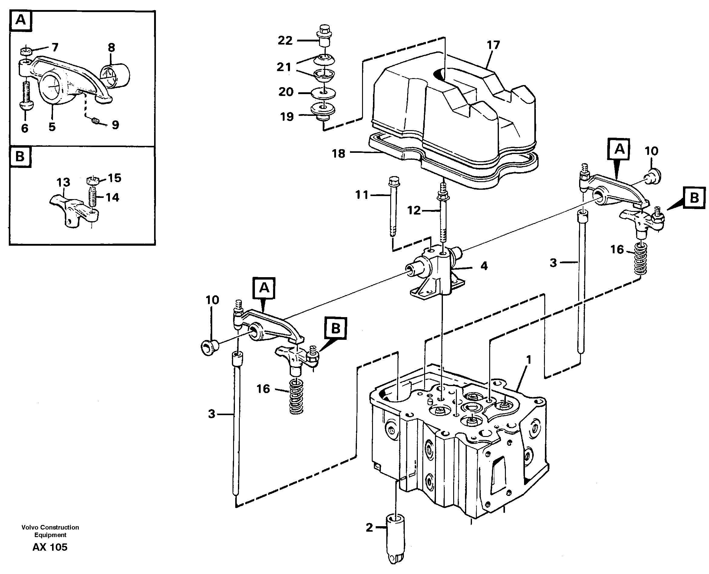 Valve mechanism — volvo parts diagram