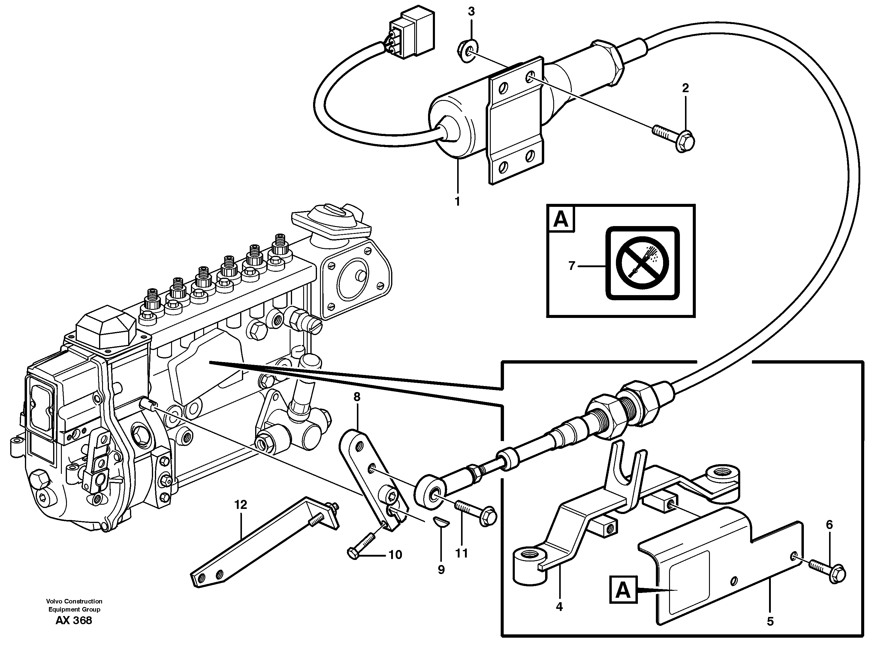 Stop control  SER NO 60365 -, 31707 SER NO 68060 - — volvo parts diagram