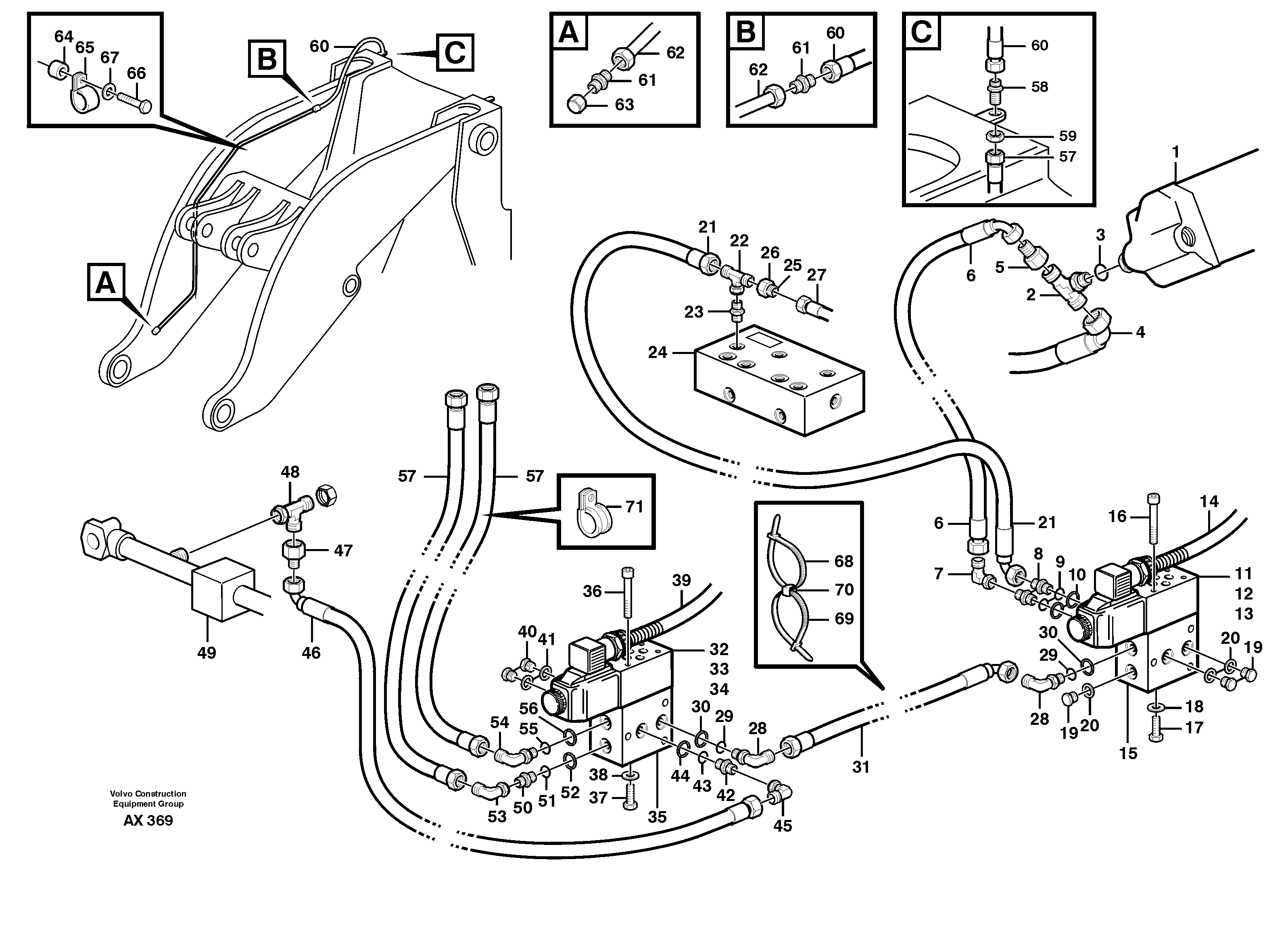 Attachment locking  94673, 80018 — volvo parts diagram