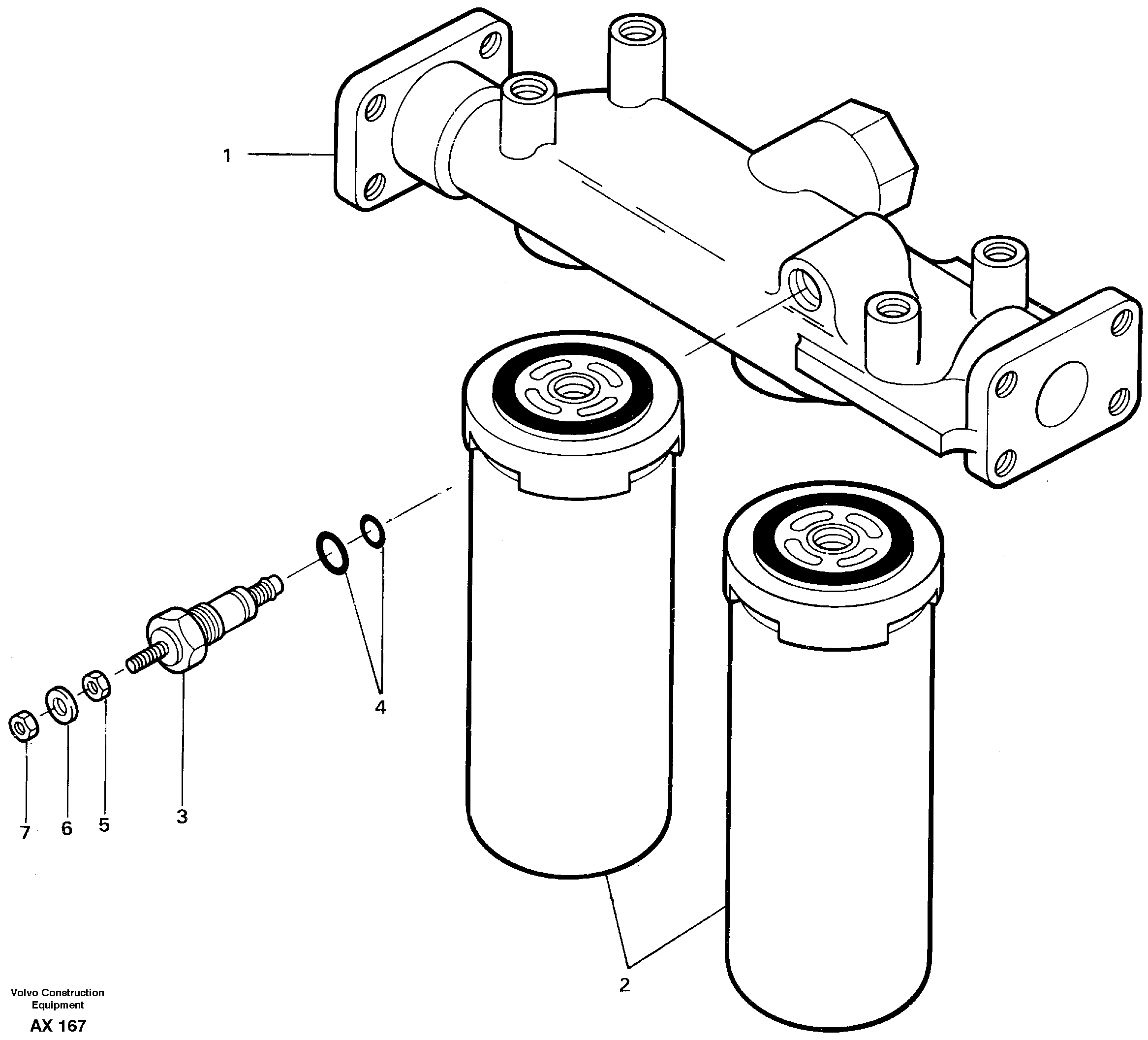 Transmission filter — volvo parts diagram