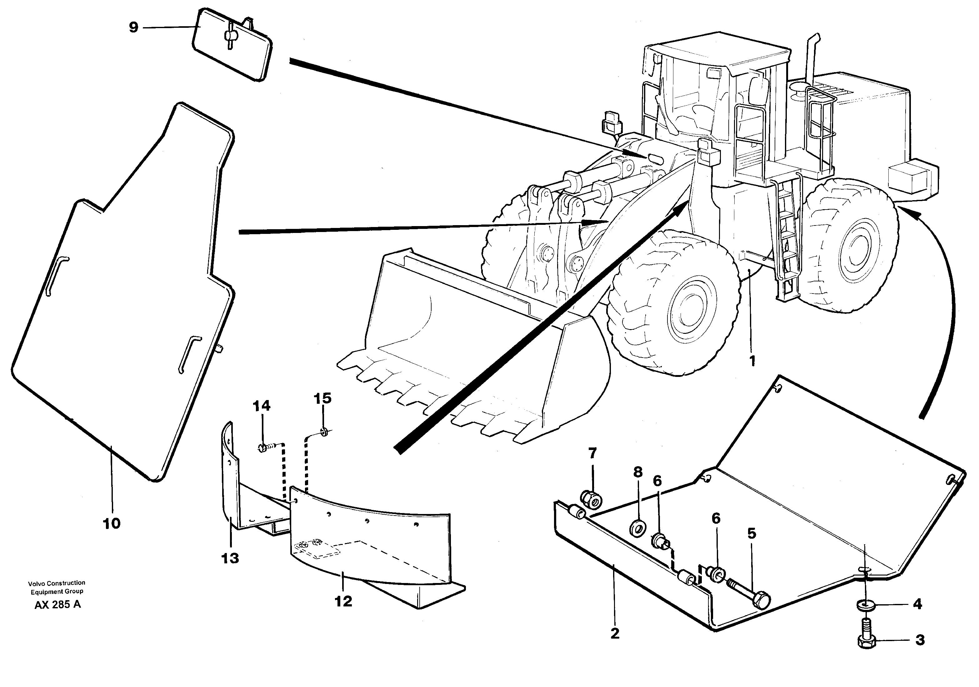 Protecting plate — volvo parts diagram