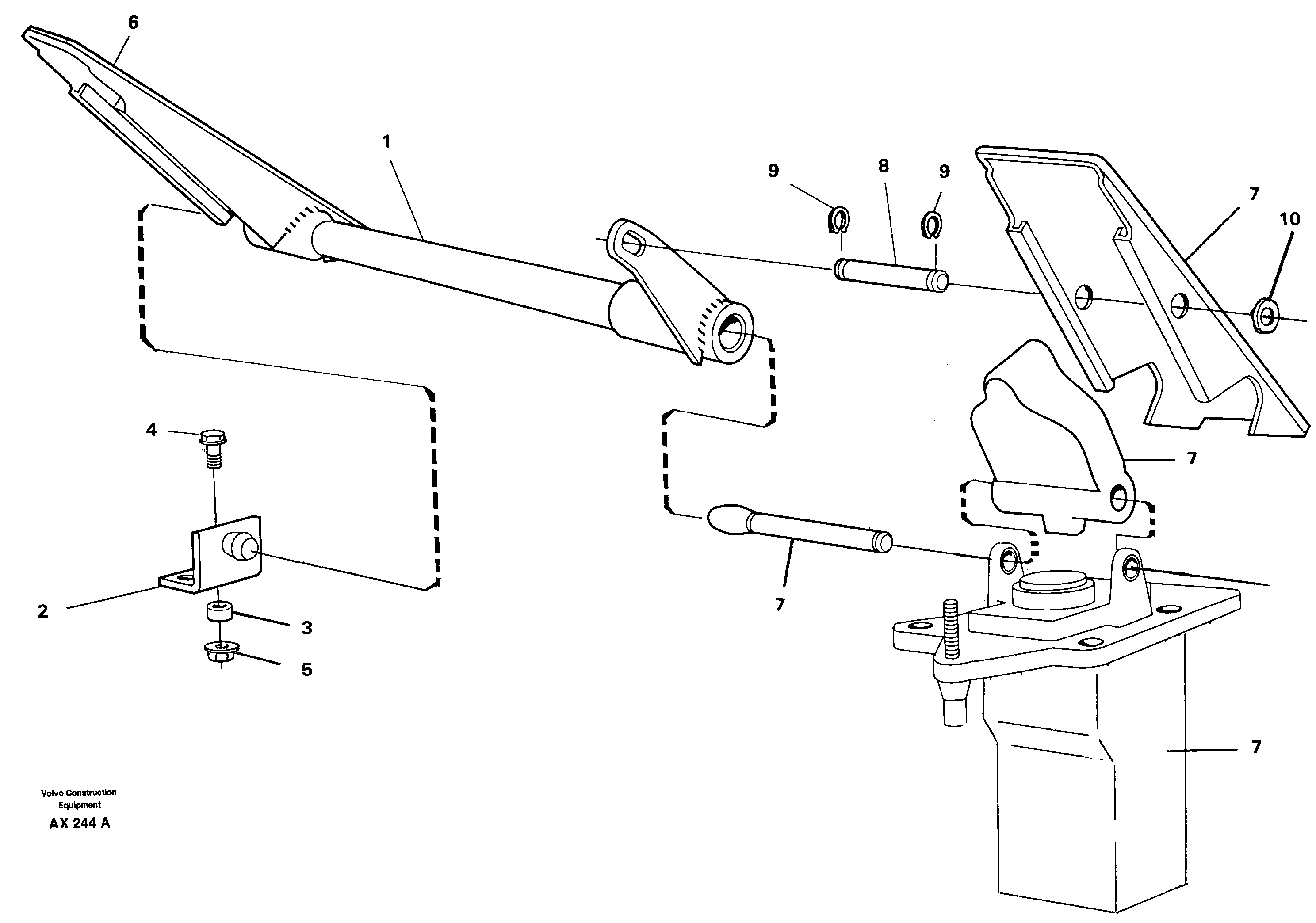 Dual brake pedals  91925 — volvo parts diagram