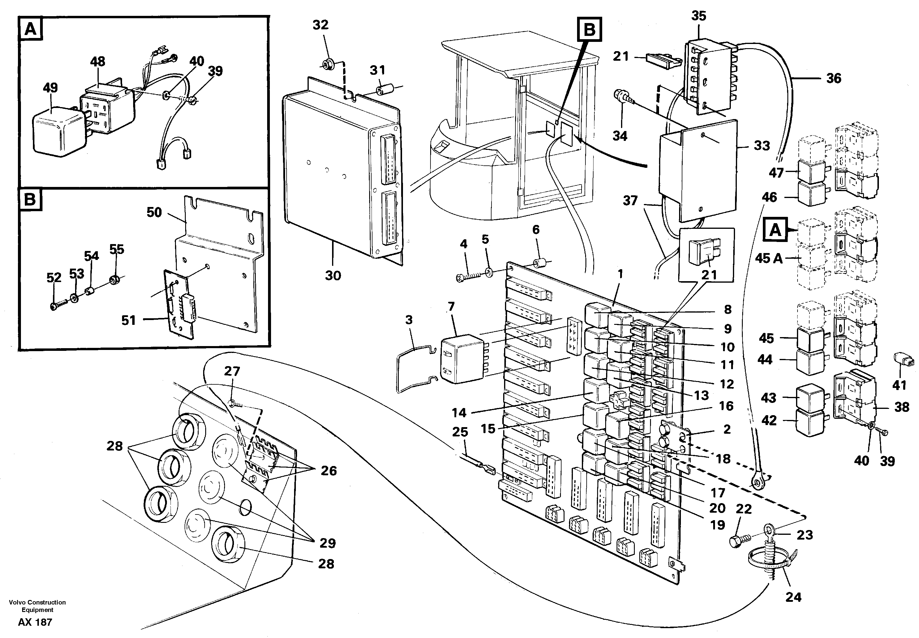 Electrical distribution box — volvo parts diagram
