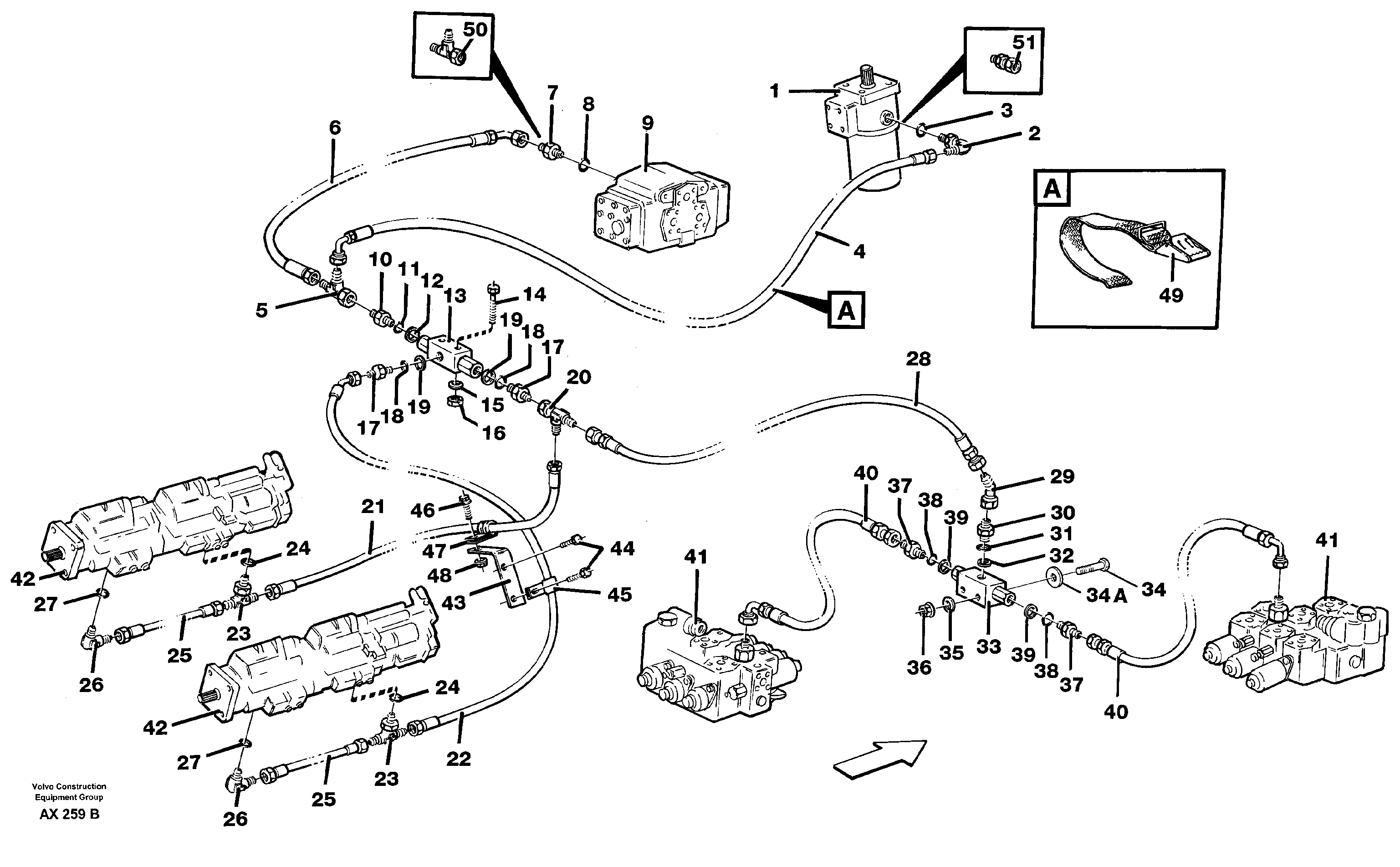 Hydraulic system: load sensing line — volvo parts diagram
