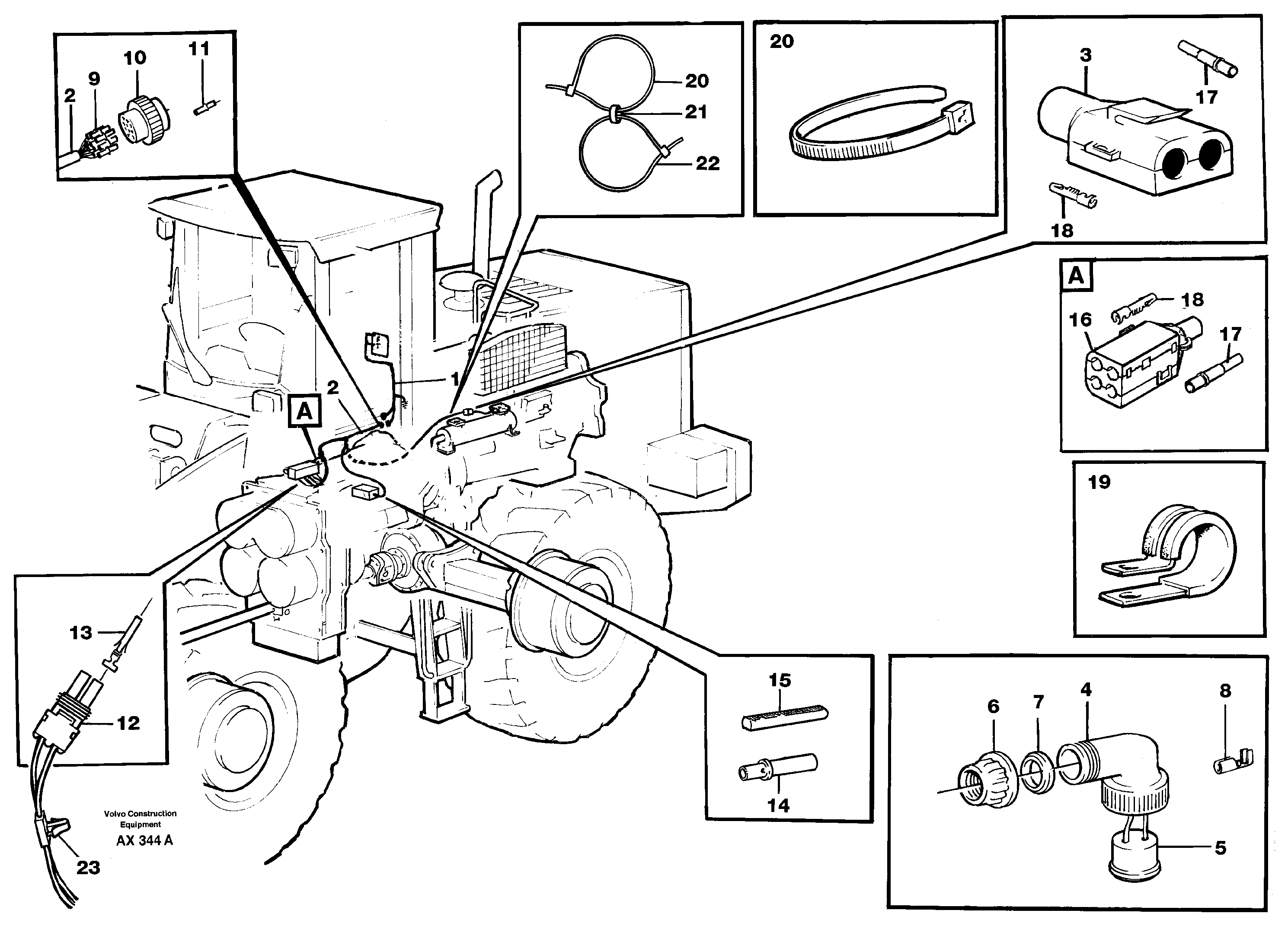 Cable harness, transmission.  SER NO - 60364, 31707 SER NO - 68059 — volvo parts diagram