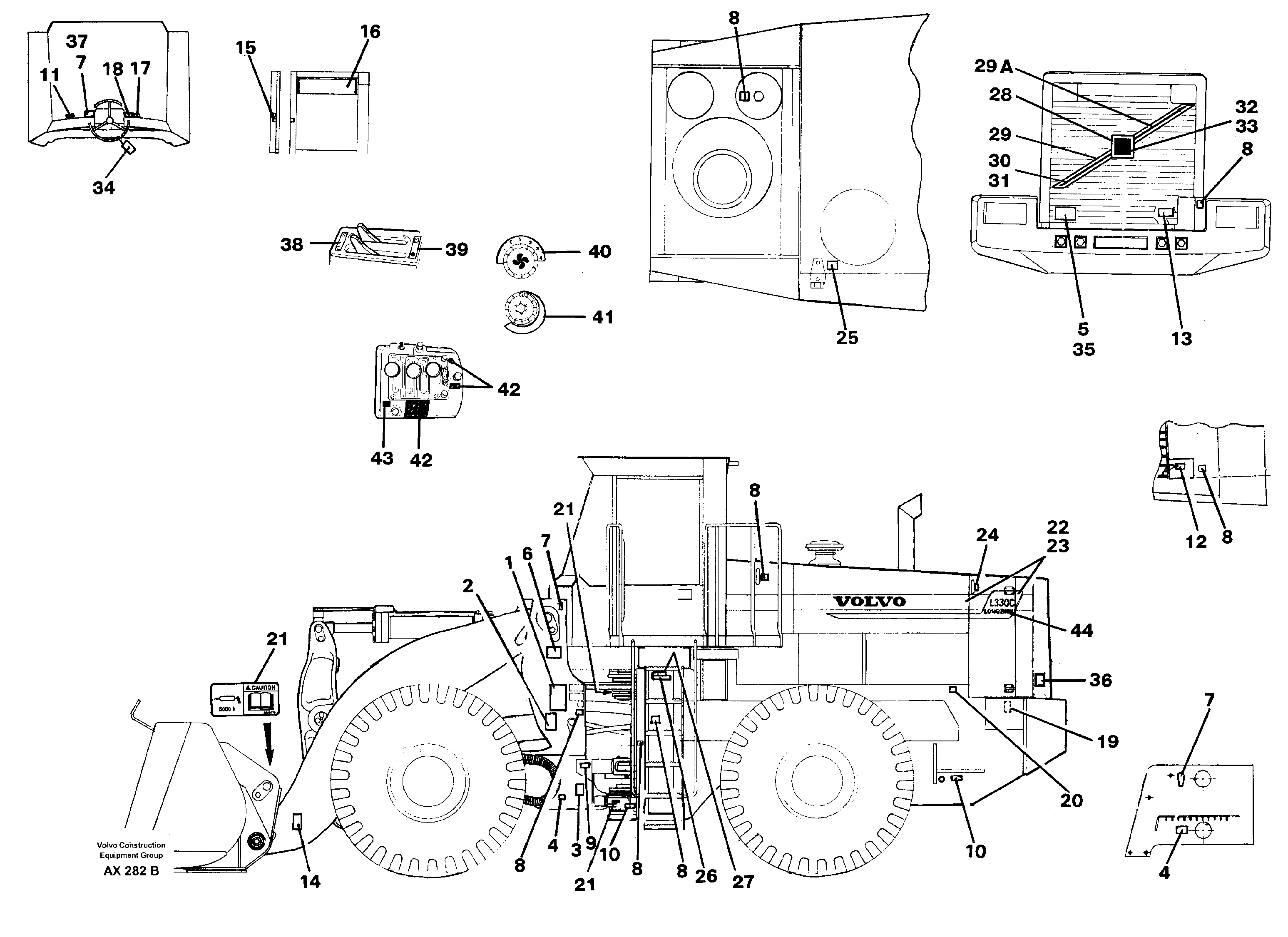 Sign plates and decals — volvo parts diagram