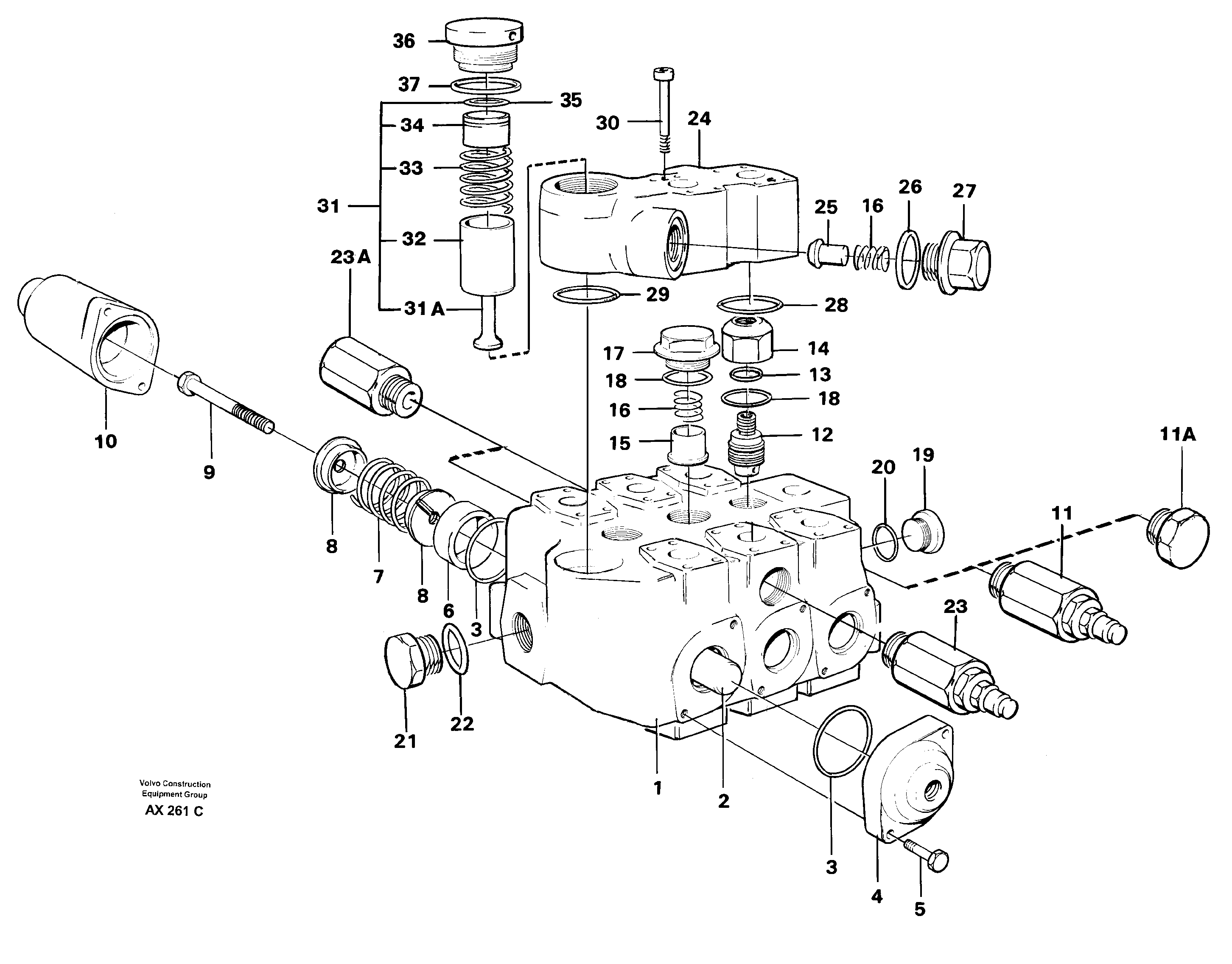 Control valve — volvo parts diagram