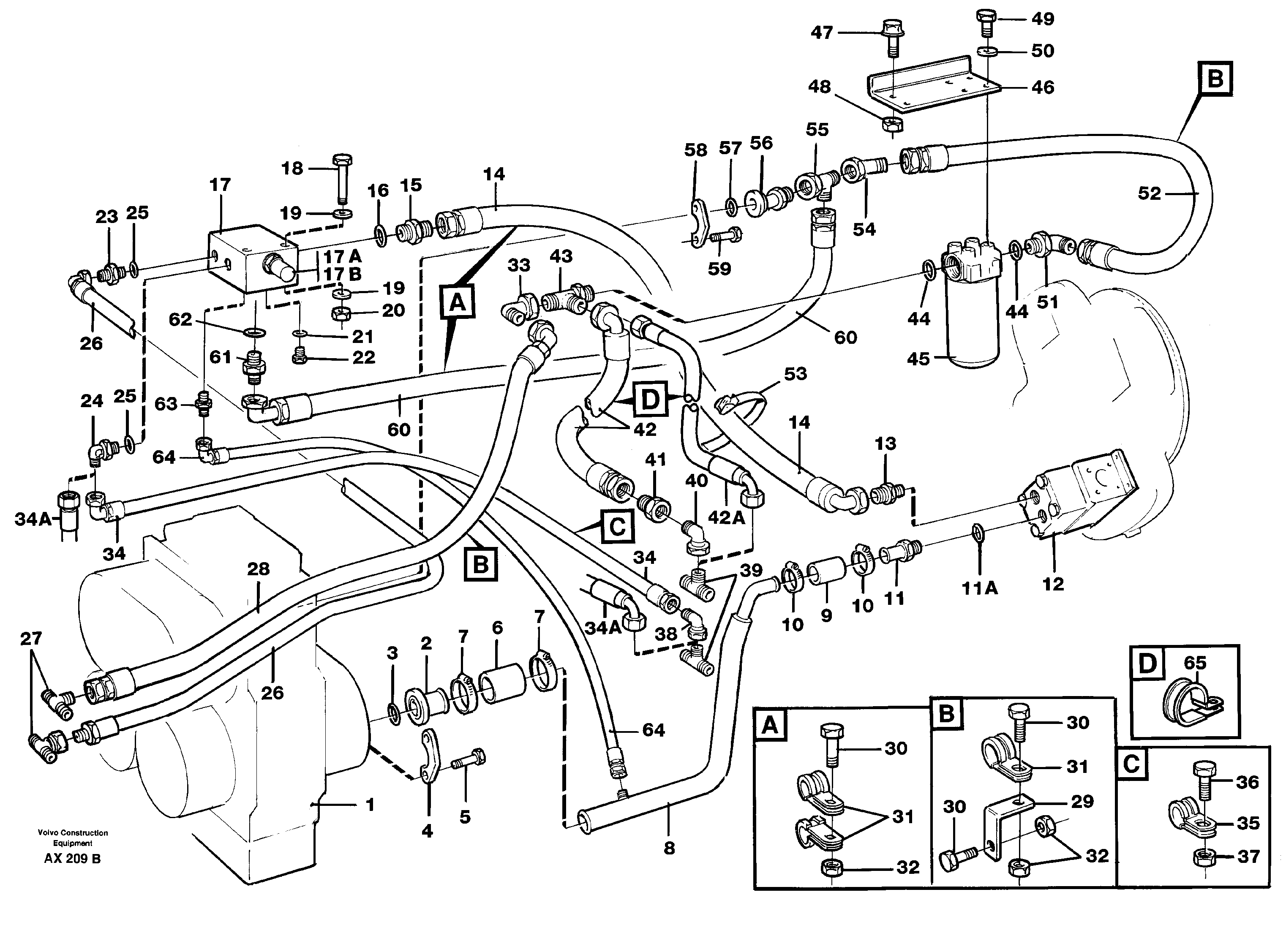 Brake cooling system — volvo parts diagram