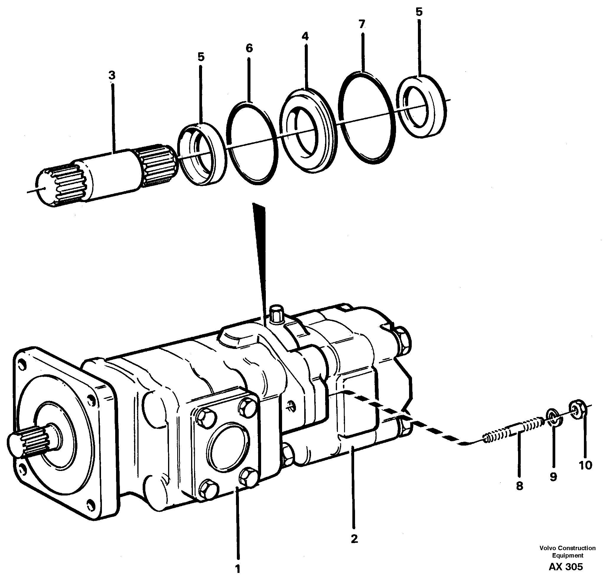 Transmission pump — volvo parts diagram