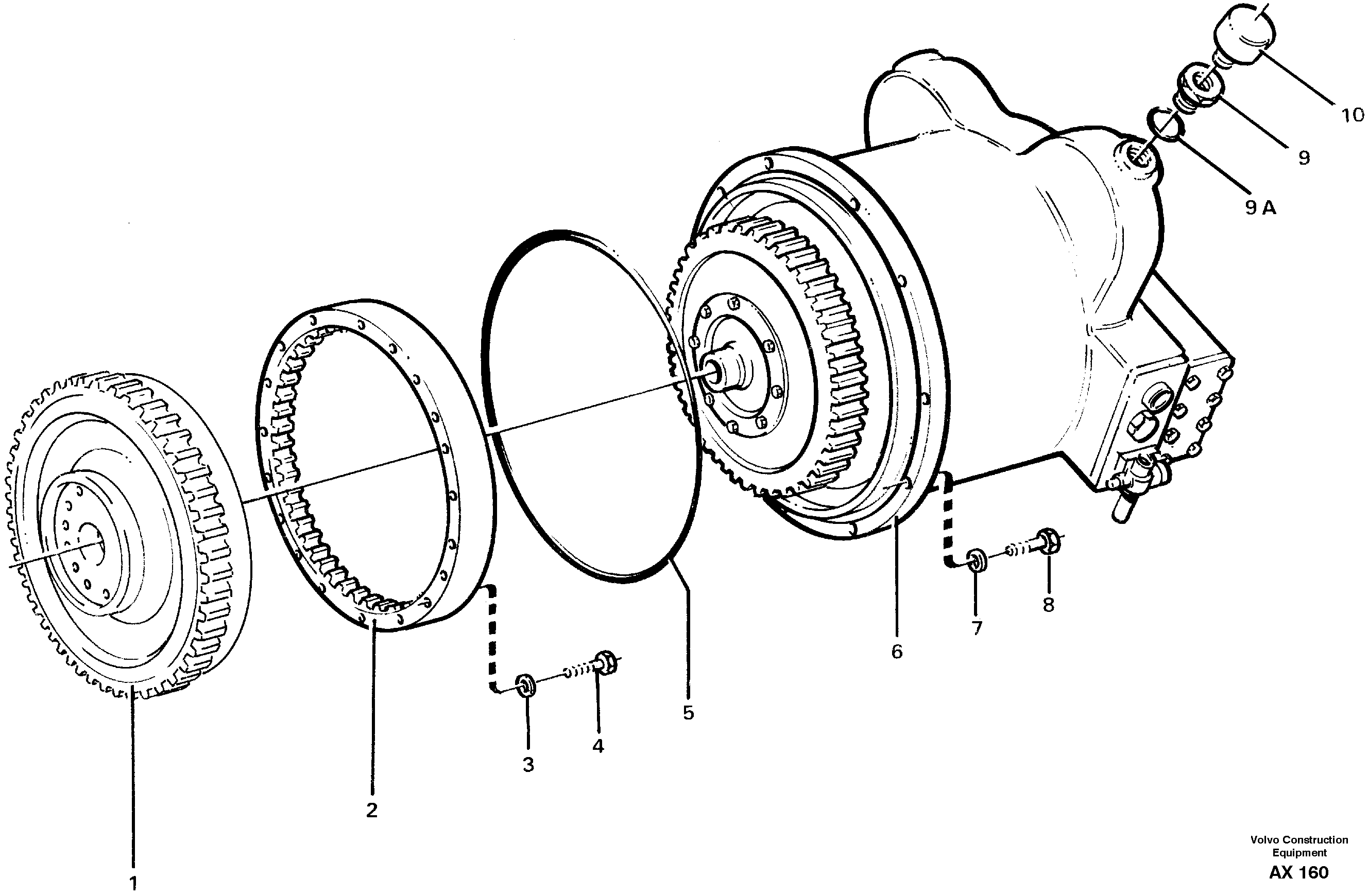 Torque converter, mounting — volvo parts diagram