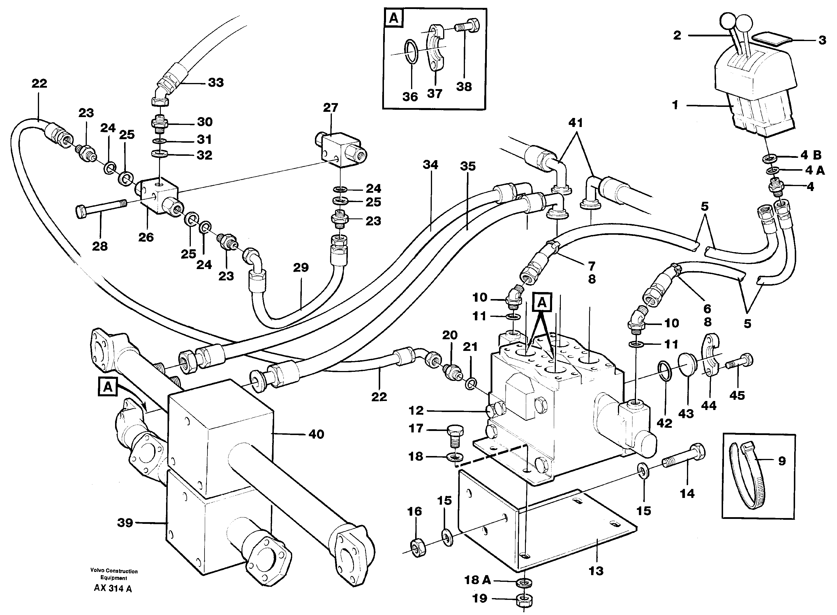 Hydraulic system, 3rd function  94778 — volvo parts diagram