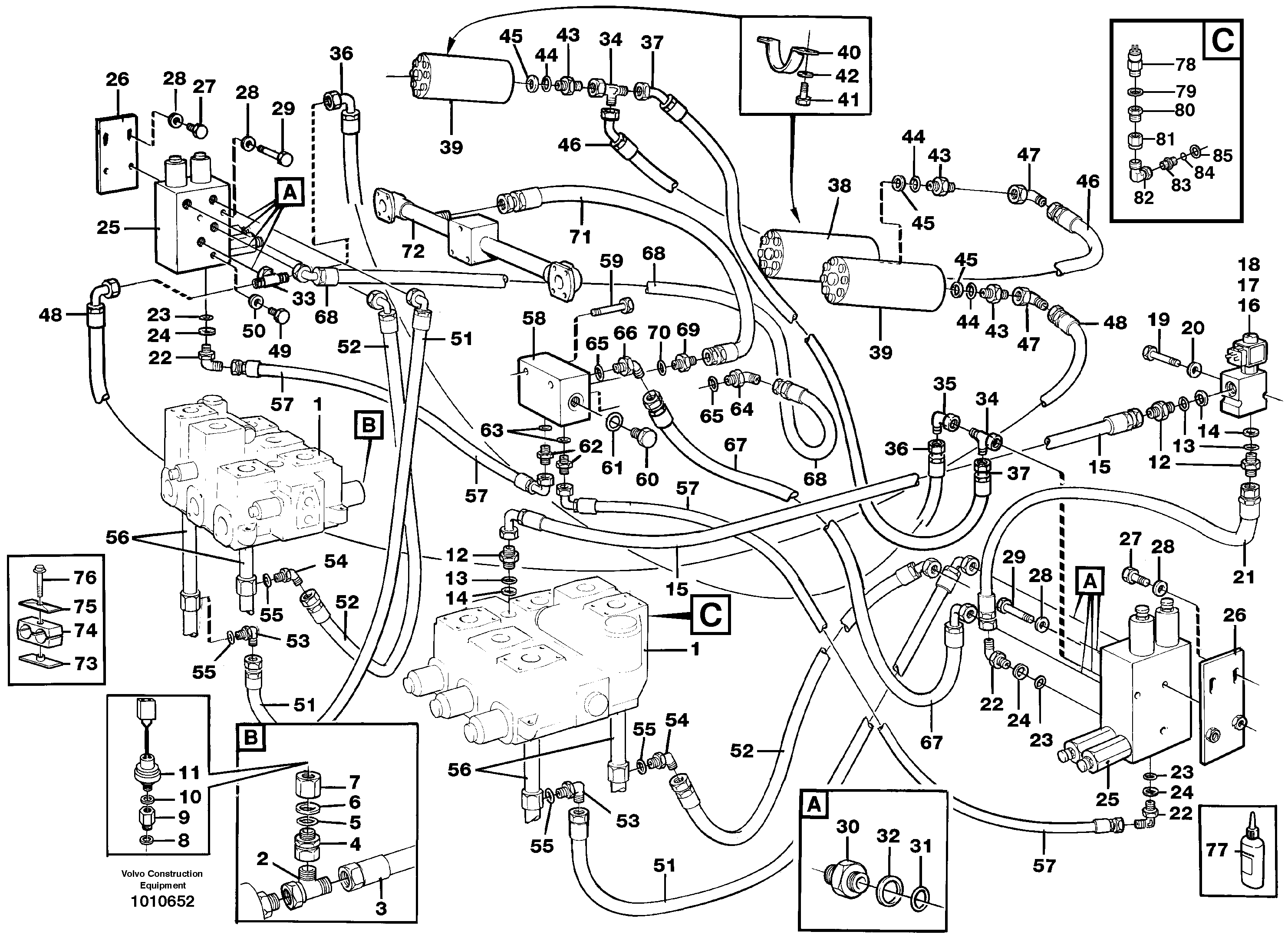 Boom suspension system  80014 — volvo parts diagram
