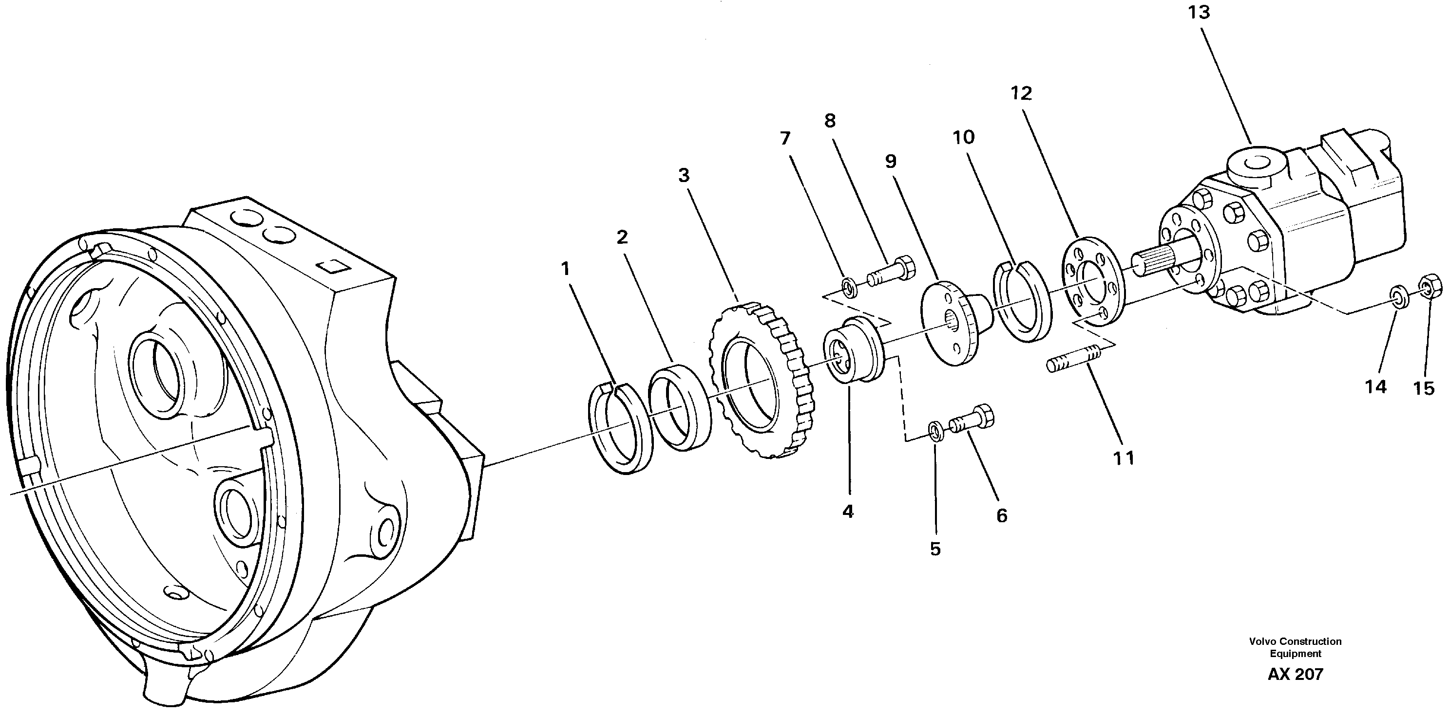 Transmission oil pump andpump drive  11079595 — volvo parts diagram