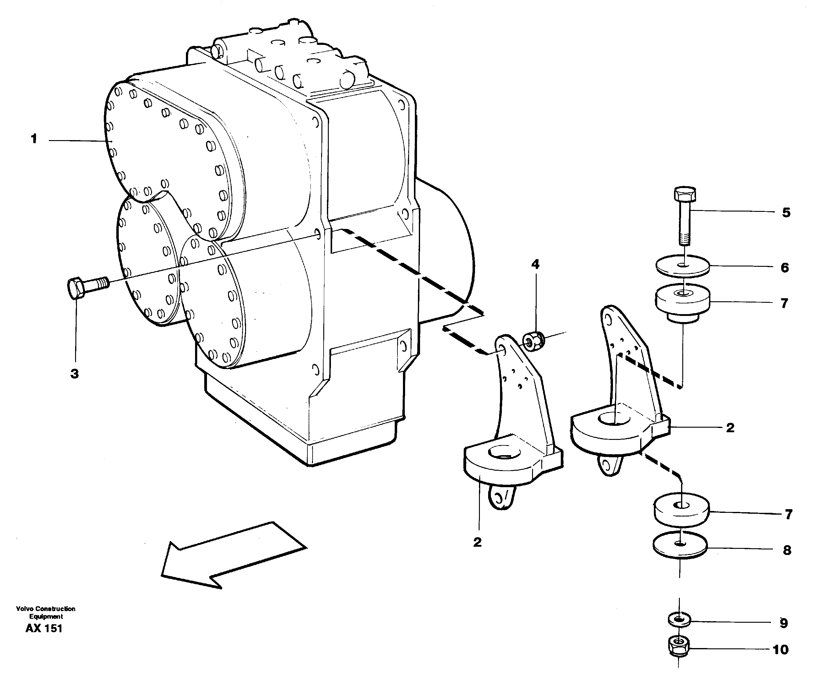 Transmission mounting — volvo parts diagram