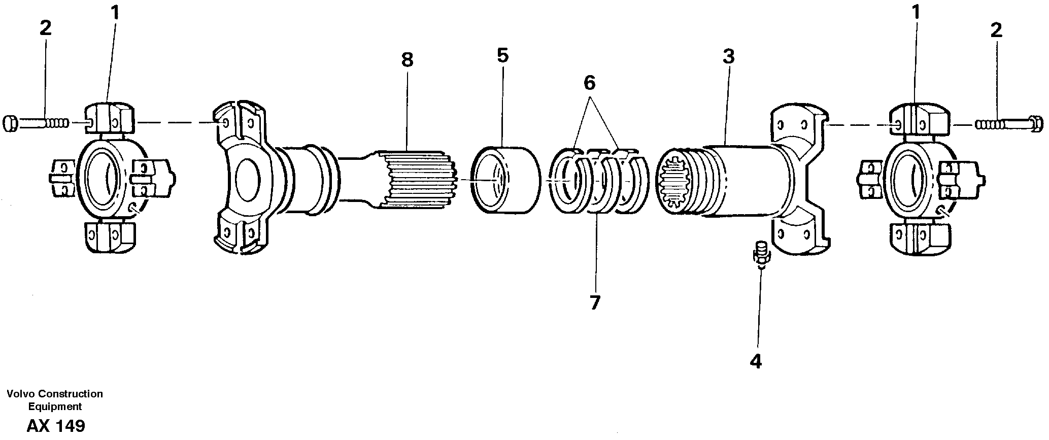 Propeller shaft — volvo parts diagram