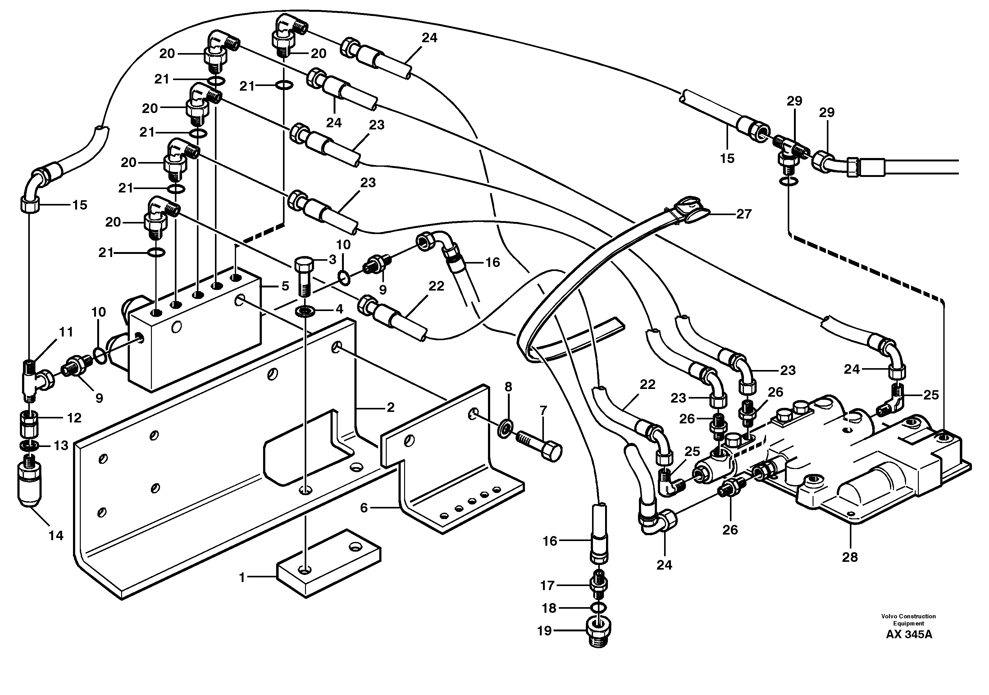 Solenoid valve with connection parts — volvo parts diagram