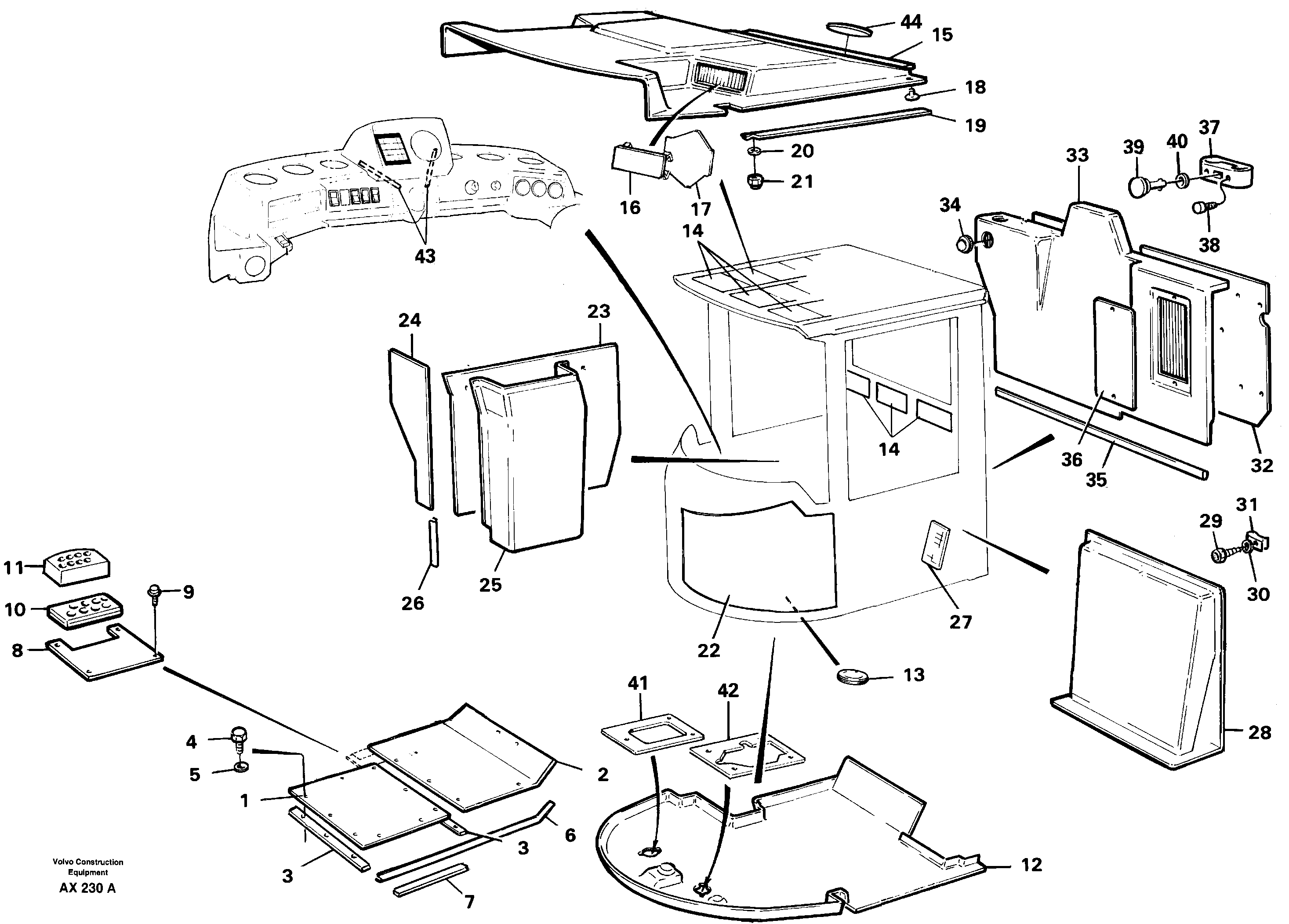 Insulating matting — volvo parts diagram