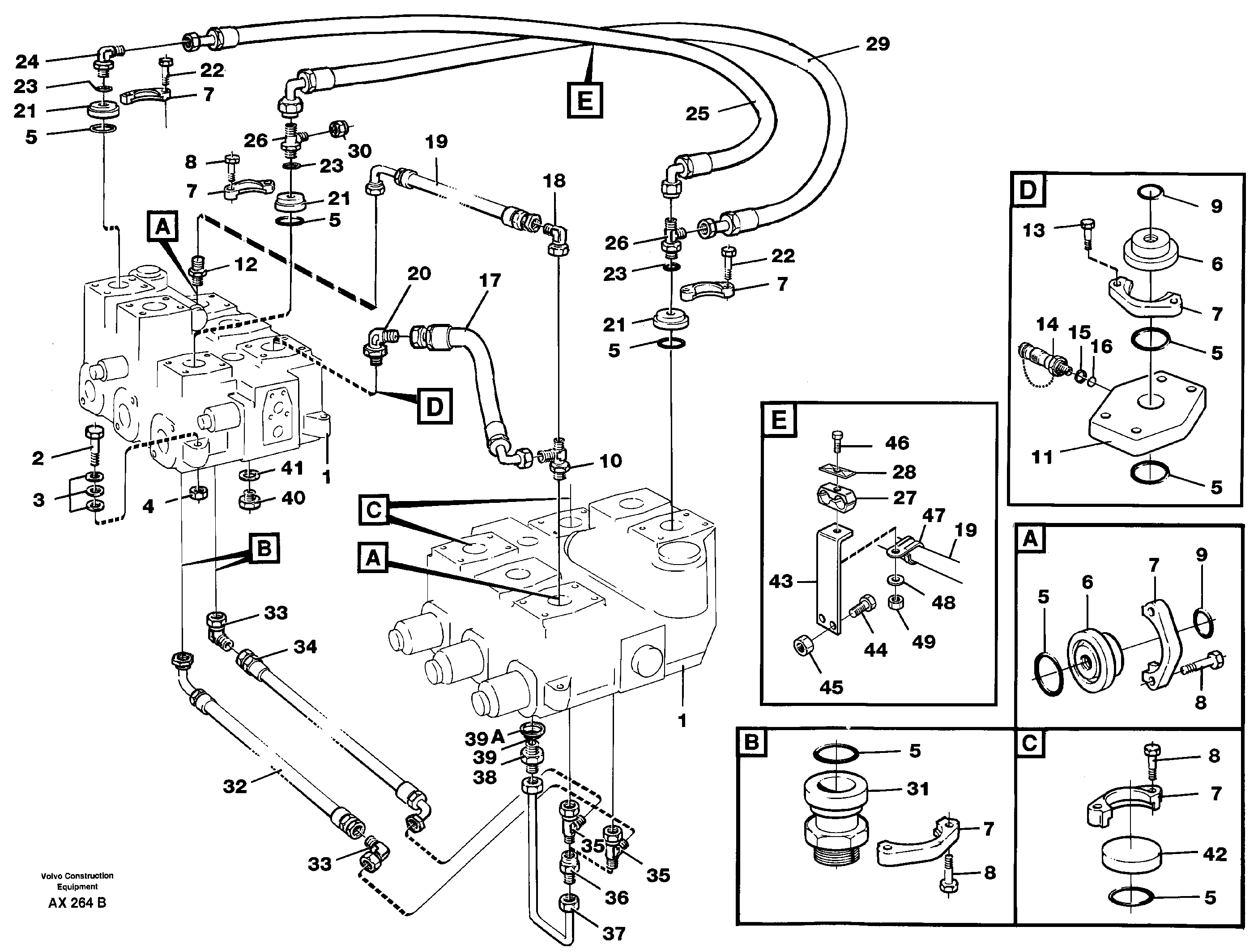 Control valve, assembly — volvo parts diagram
