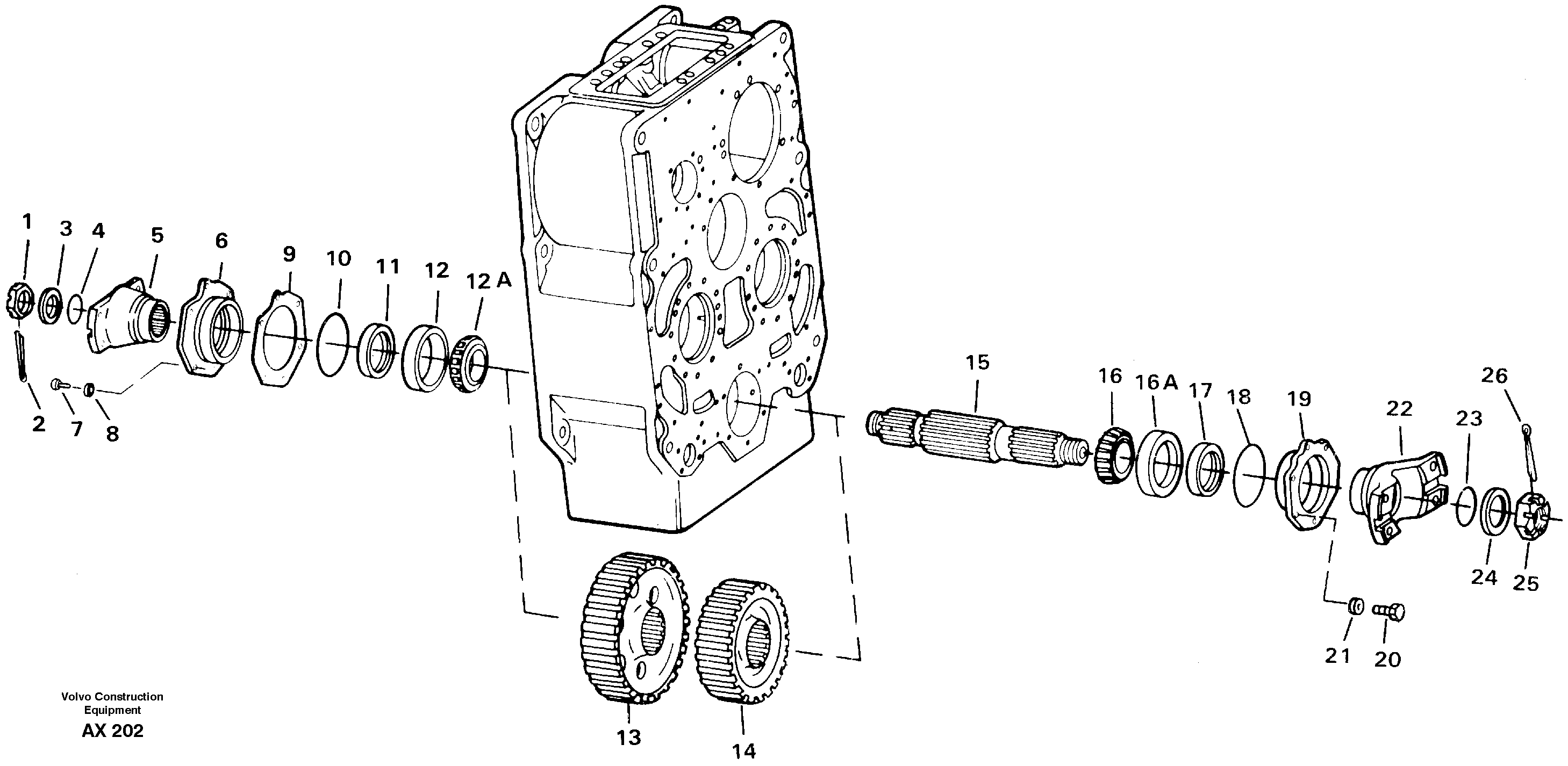 Output gear — volvo parts diagram