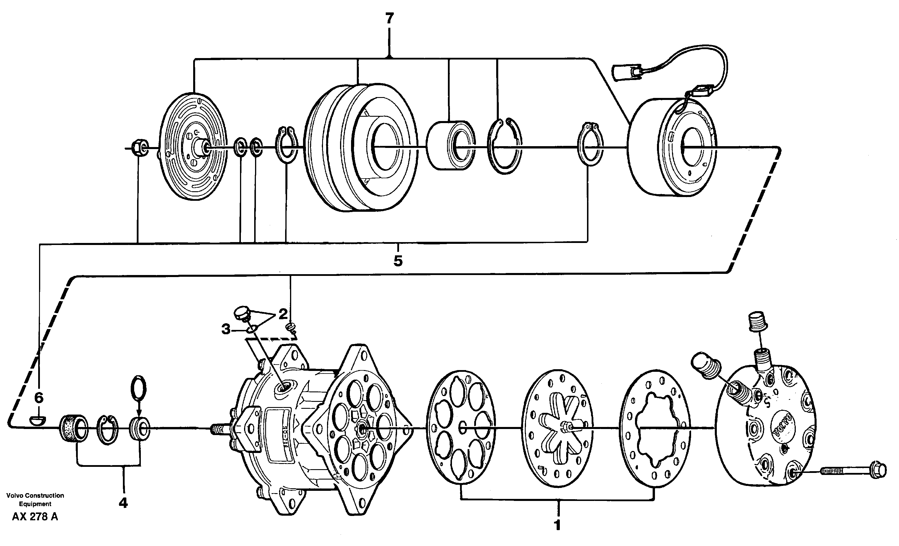 Air compressor — volvo parts diagram