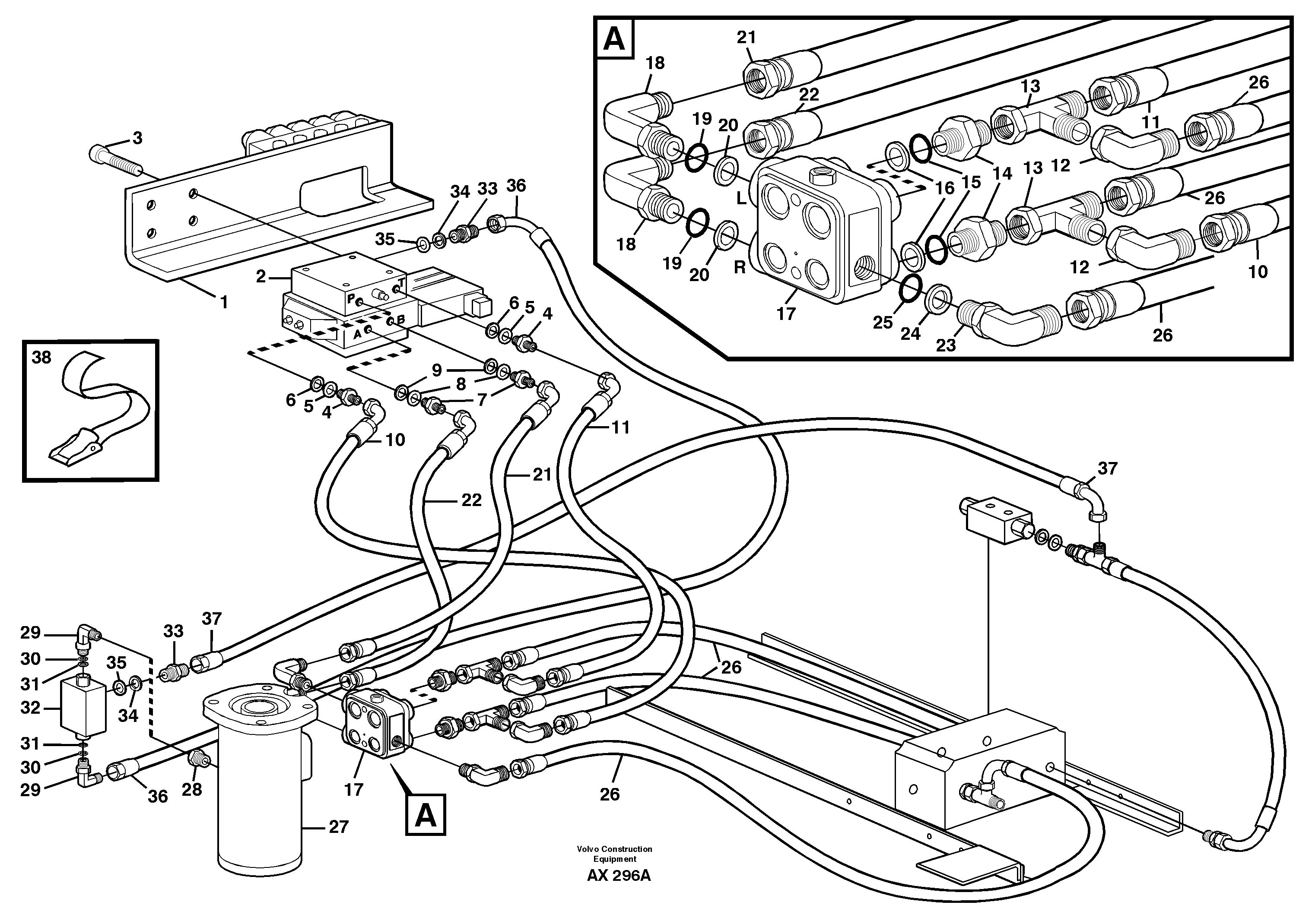 Cdc-steering  94619, 80015 — volvo parts diagram
