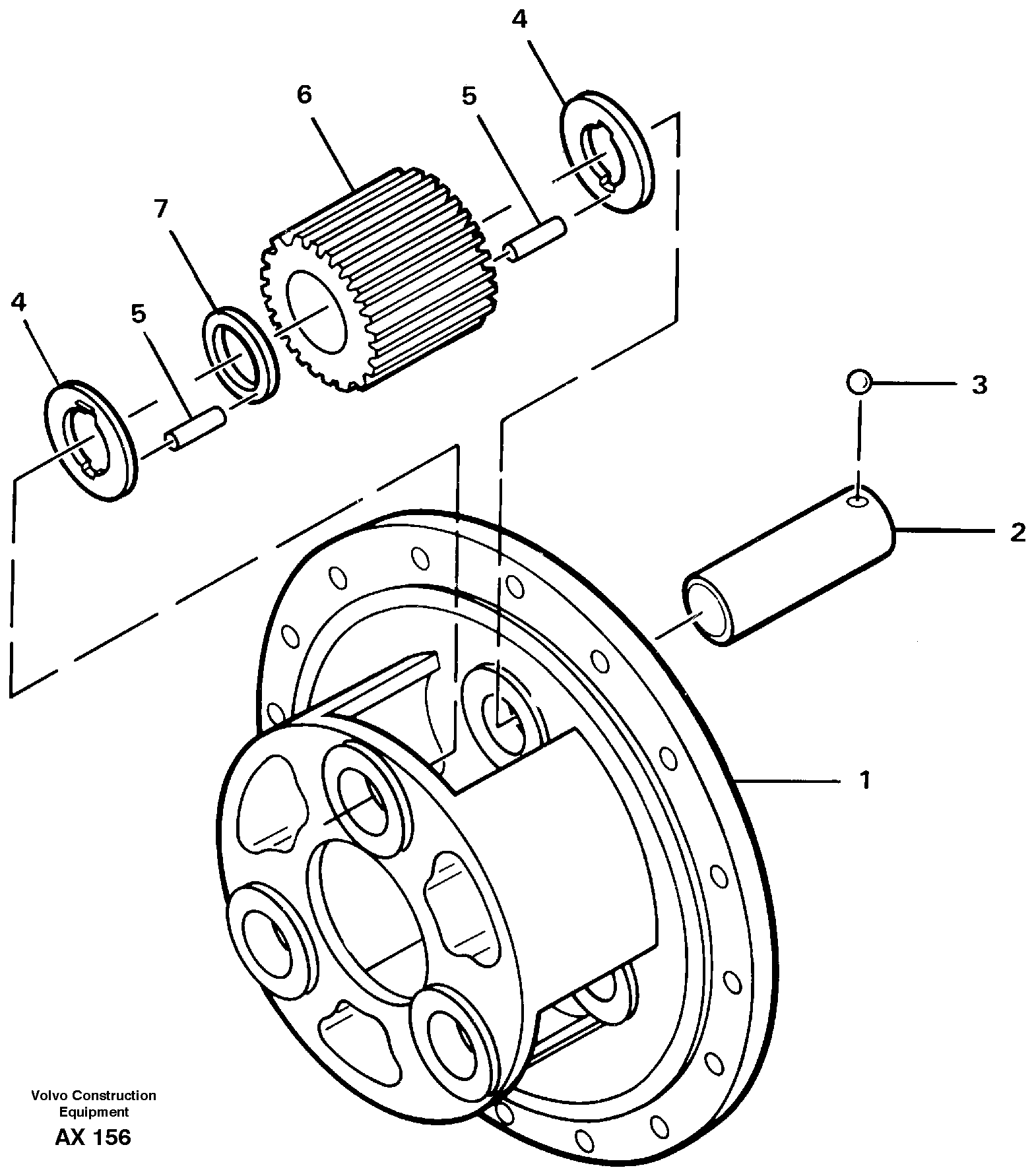 Planet carrier Front / rear — volvo parts diagram