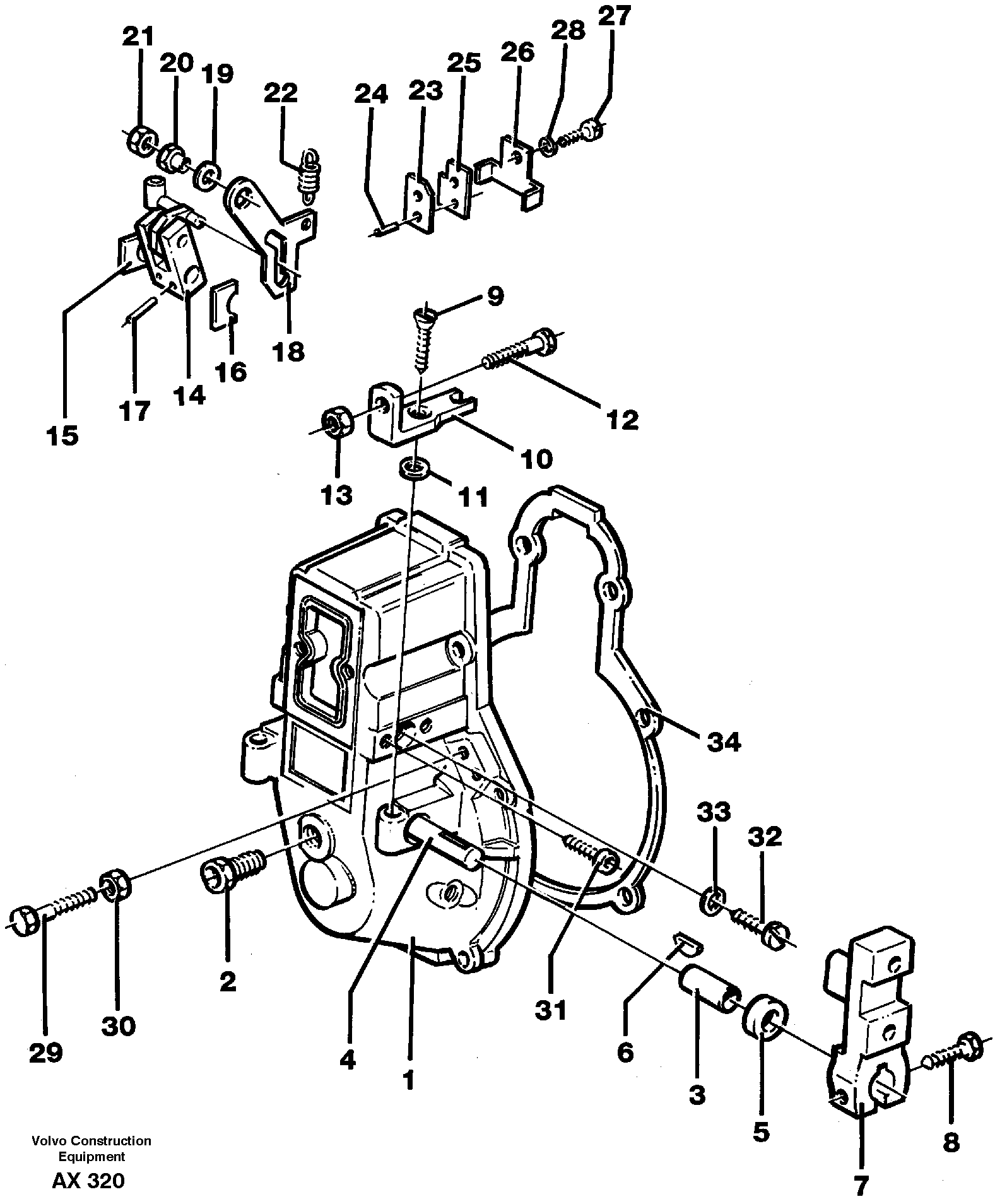 Regulator cover — volvo parts diagram