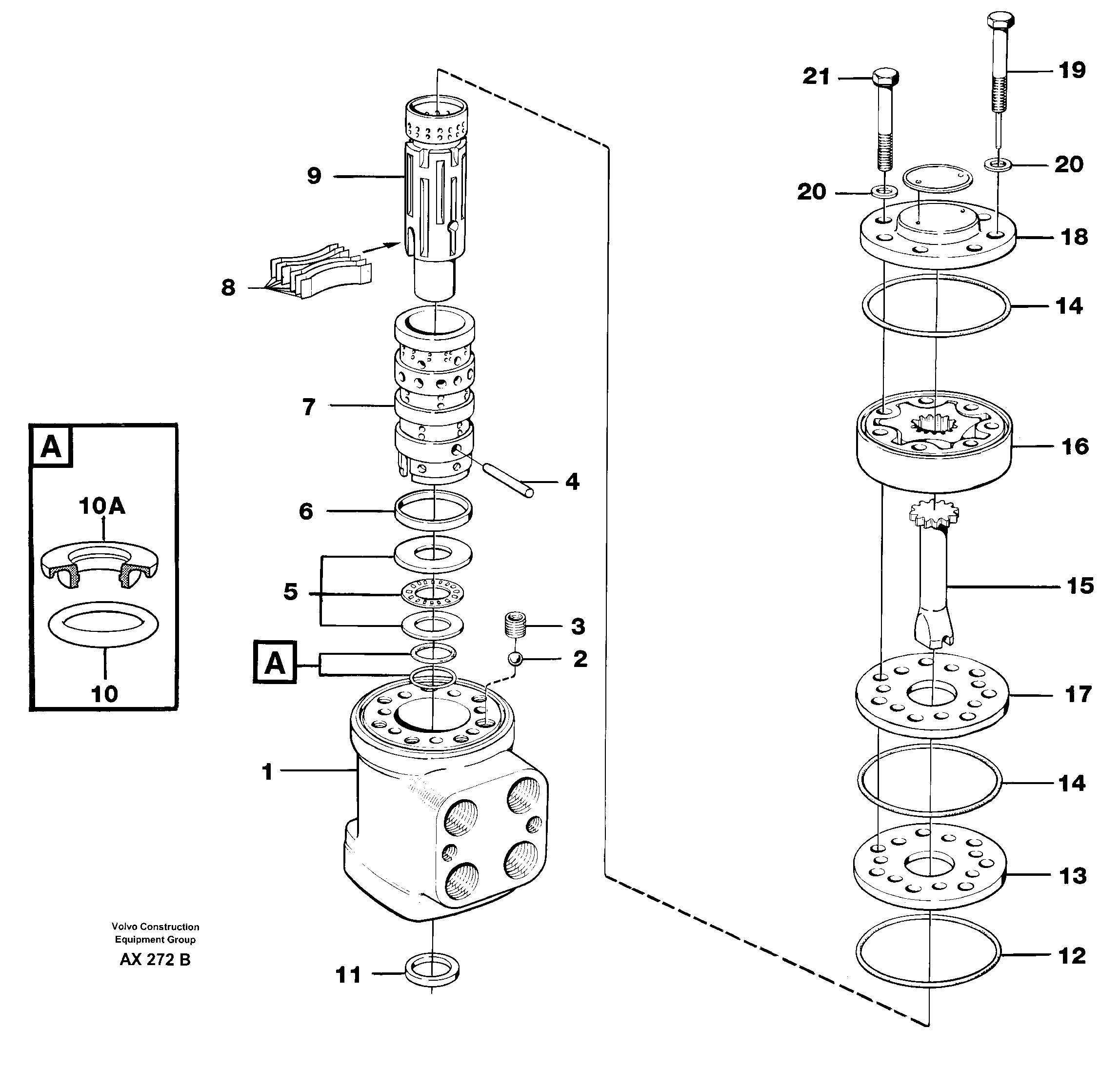 Steering unit — volvo parts diagram