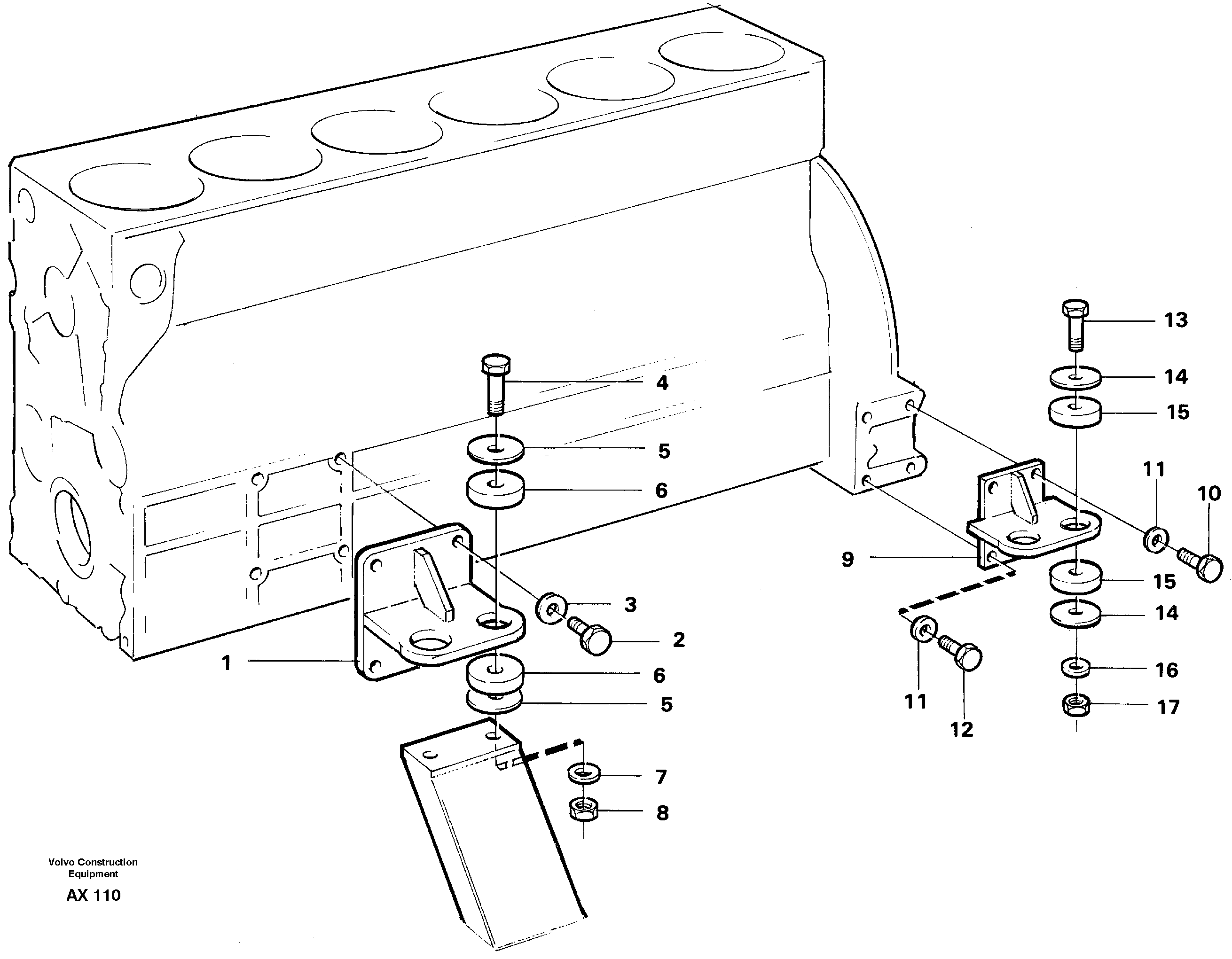 Engine mounting — volvo parts diagram