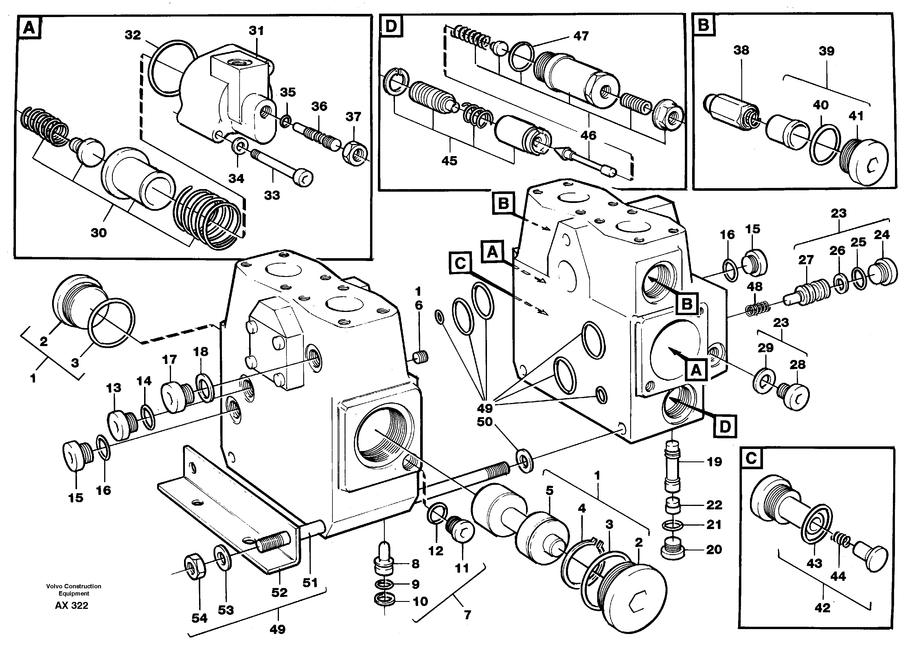 Valve, 3rd function  94778 — volvo parts diagram