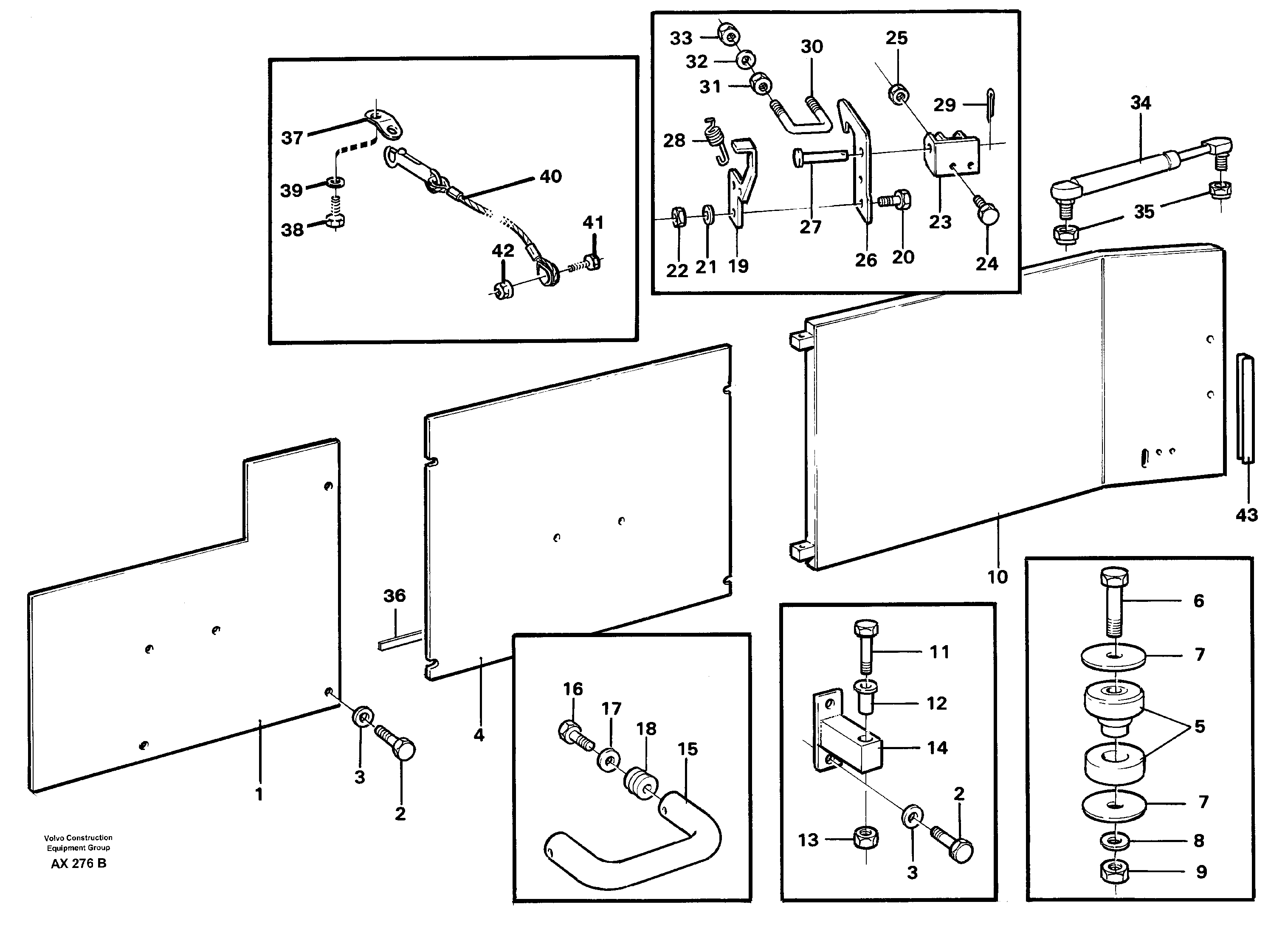 Side hatches — volvo parts diagram