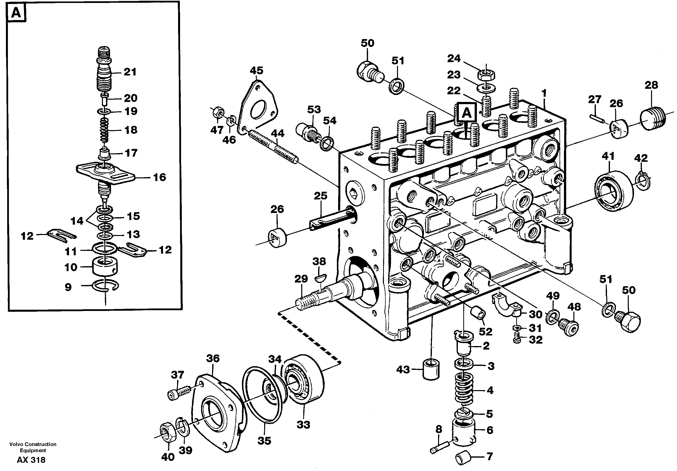 Injection pump — volvo parts diagram