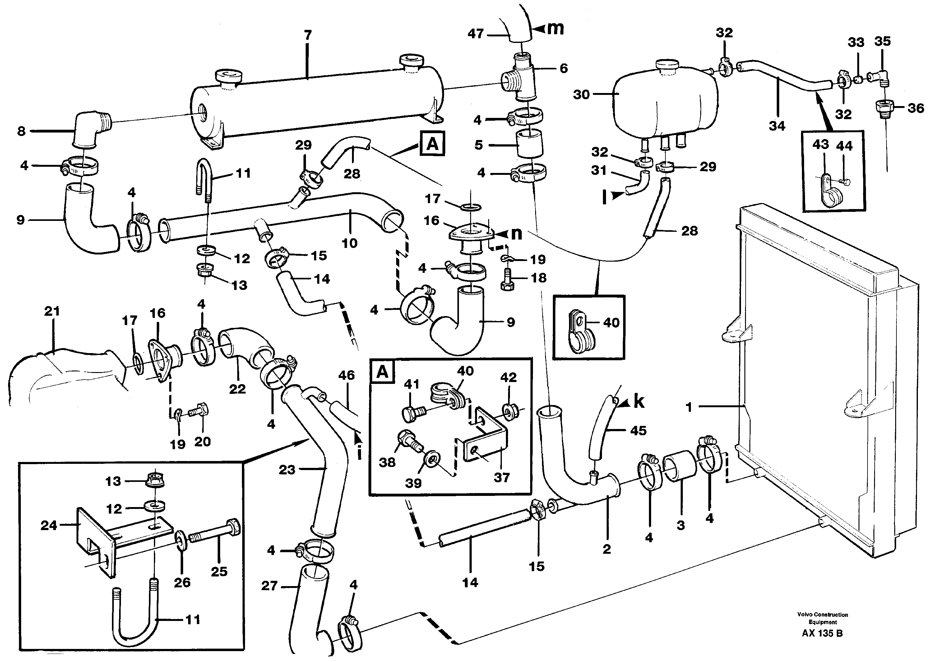Cooling system — volvo parts diagram