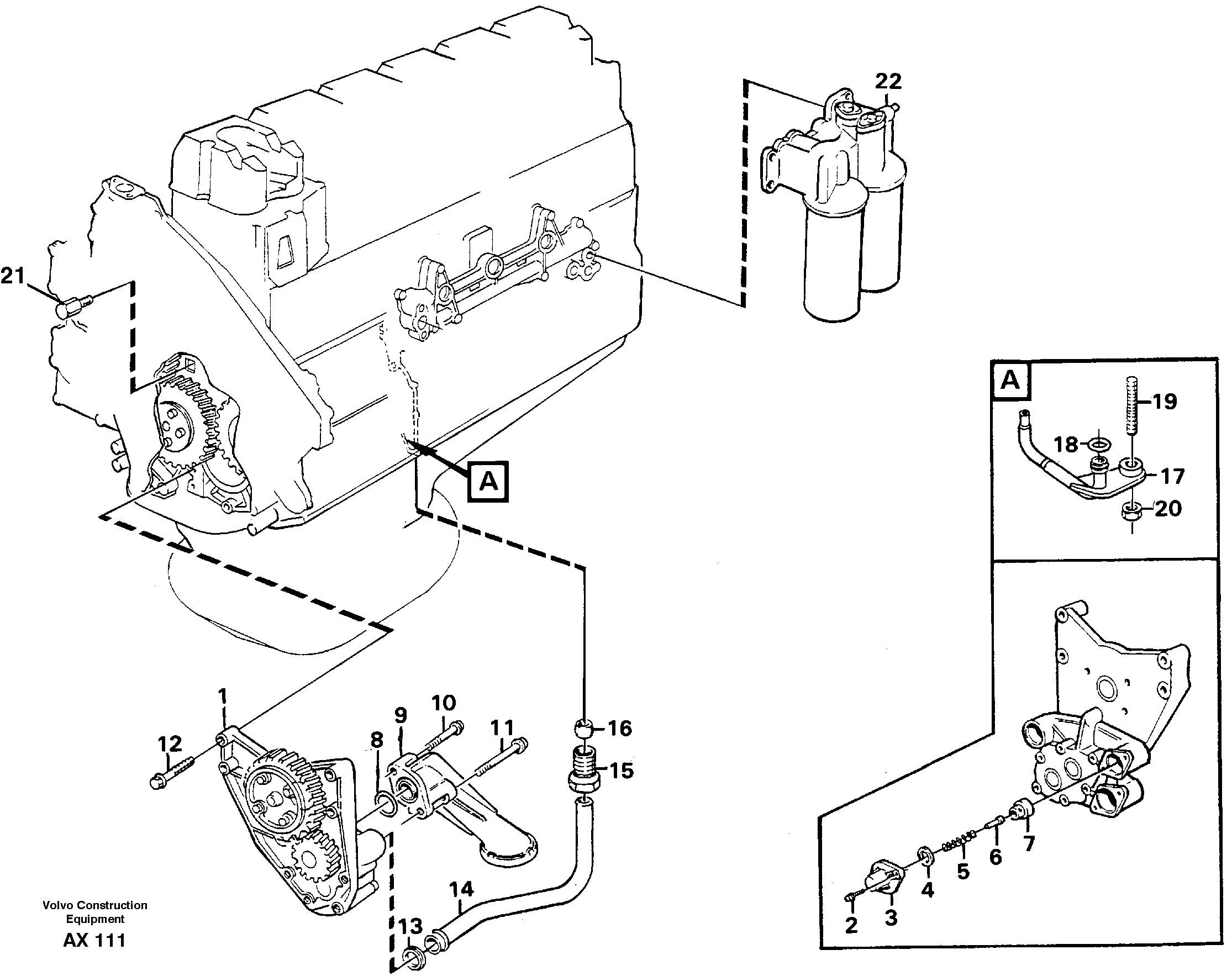 Lubricating oil system — volvo parts diagram