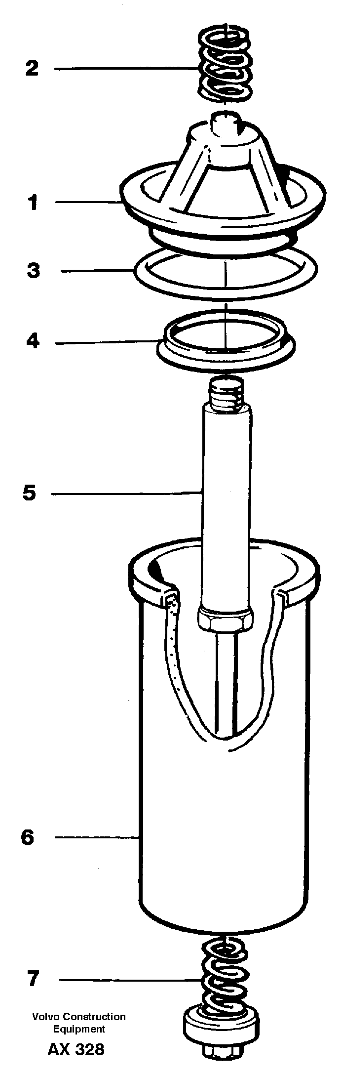 Hydraulic fluid filter — volvo parts diagram