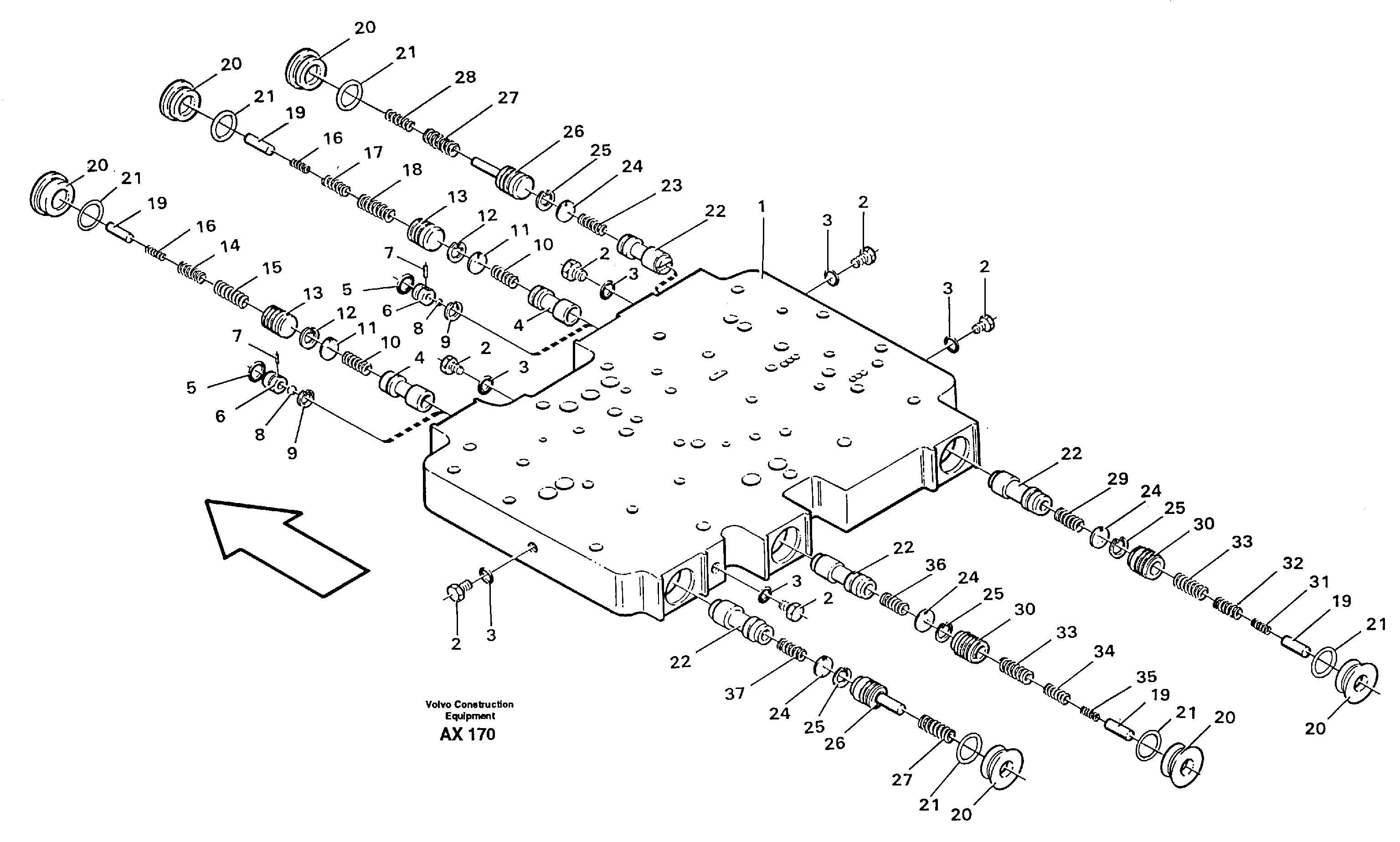 Damping valve block — volvo parts diagram